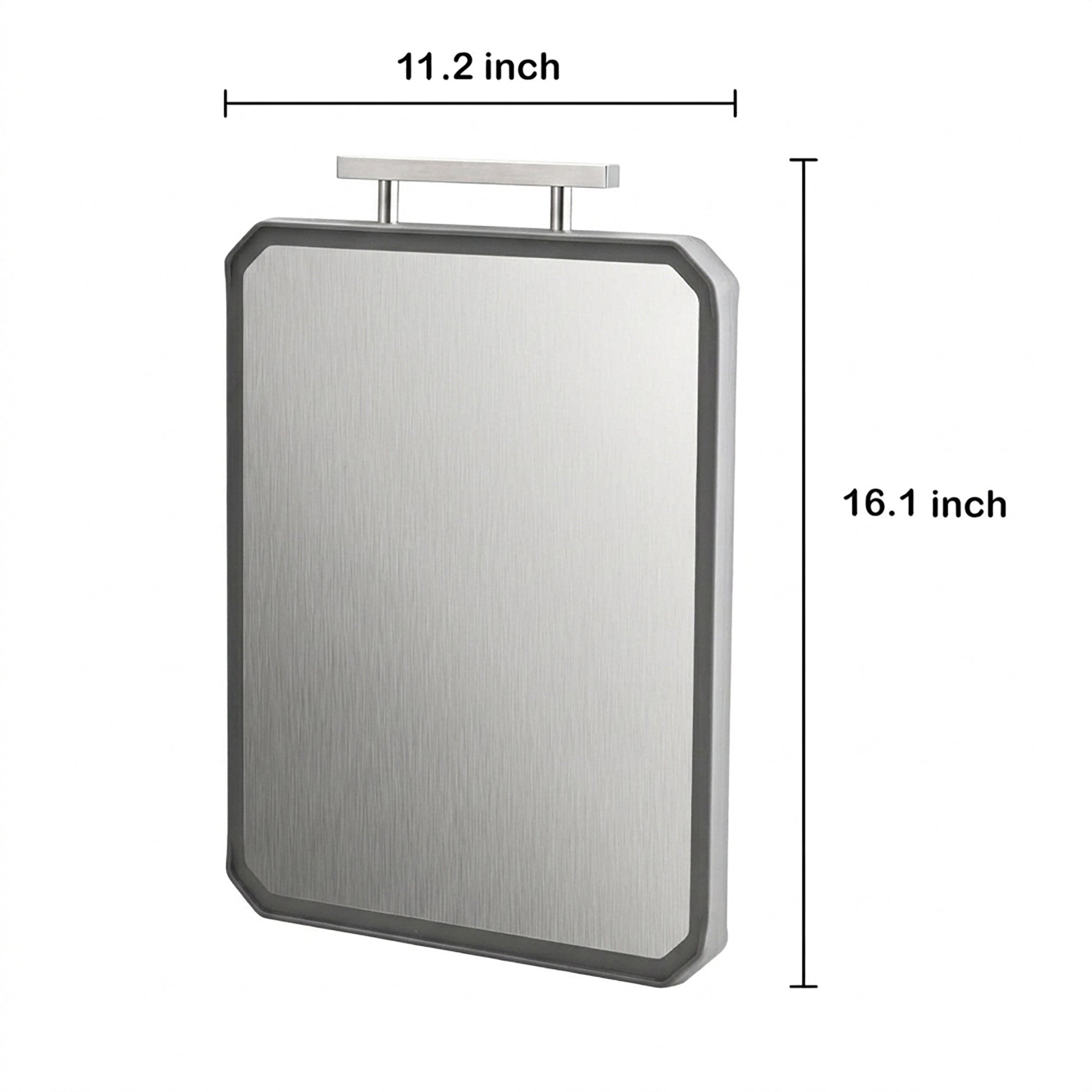 Anna-Kaci Stainless Steel Cutting Board with Double Sided Kitchen Chopping Board Durable Food Prep Surface