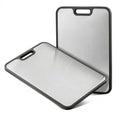 Anna-Kaci Stainless Steel Cutting Board with Double Sided Kitchen Chopping Board Durable Food Prep Surface