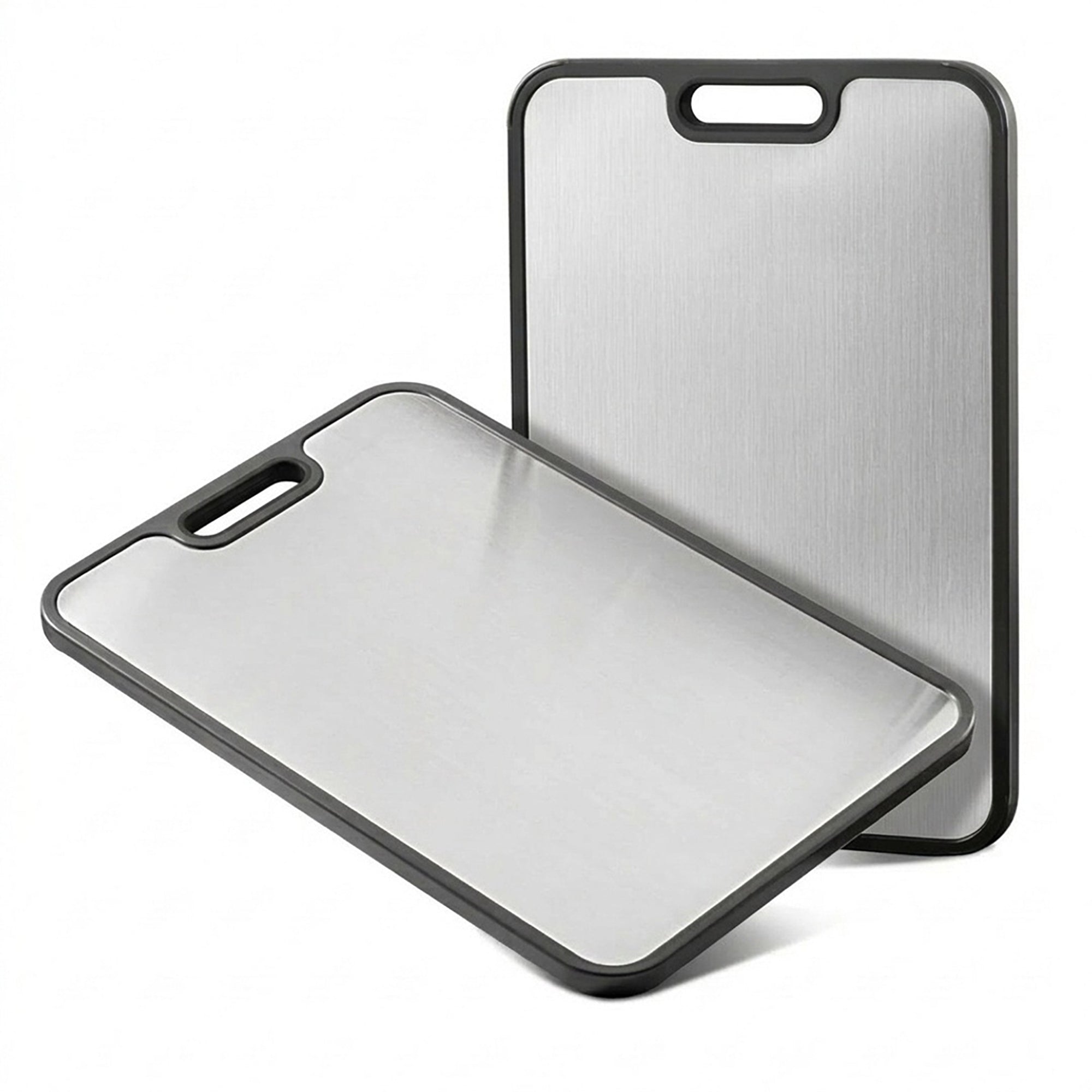 Anna-Kaci Stainless Steel Cutting Board with Double Sided Kitchen Chopping Board Durable Food Prep Surface