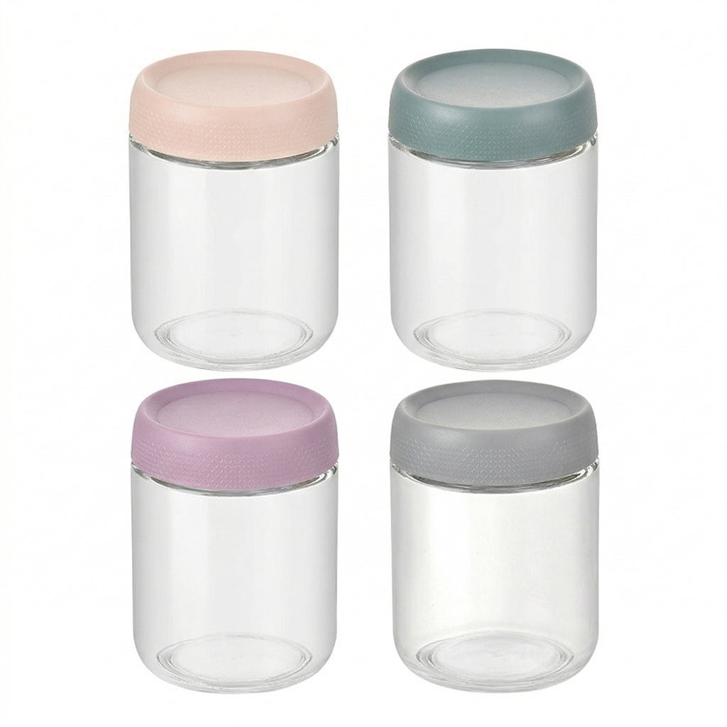 Anna-Kaci Glass Storage Jars with Airtight Lids Food Storage Containers Kitchen Canisters Set