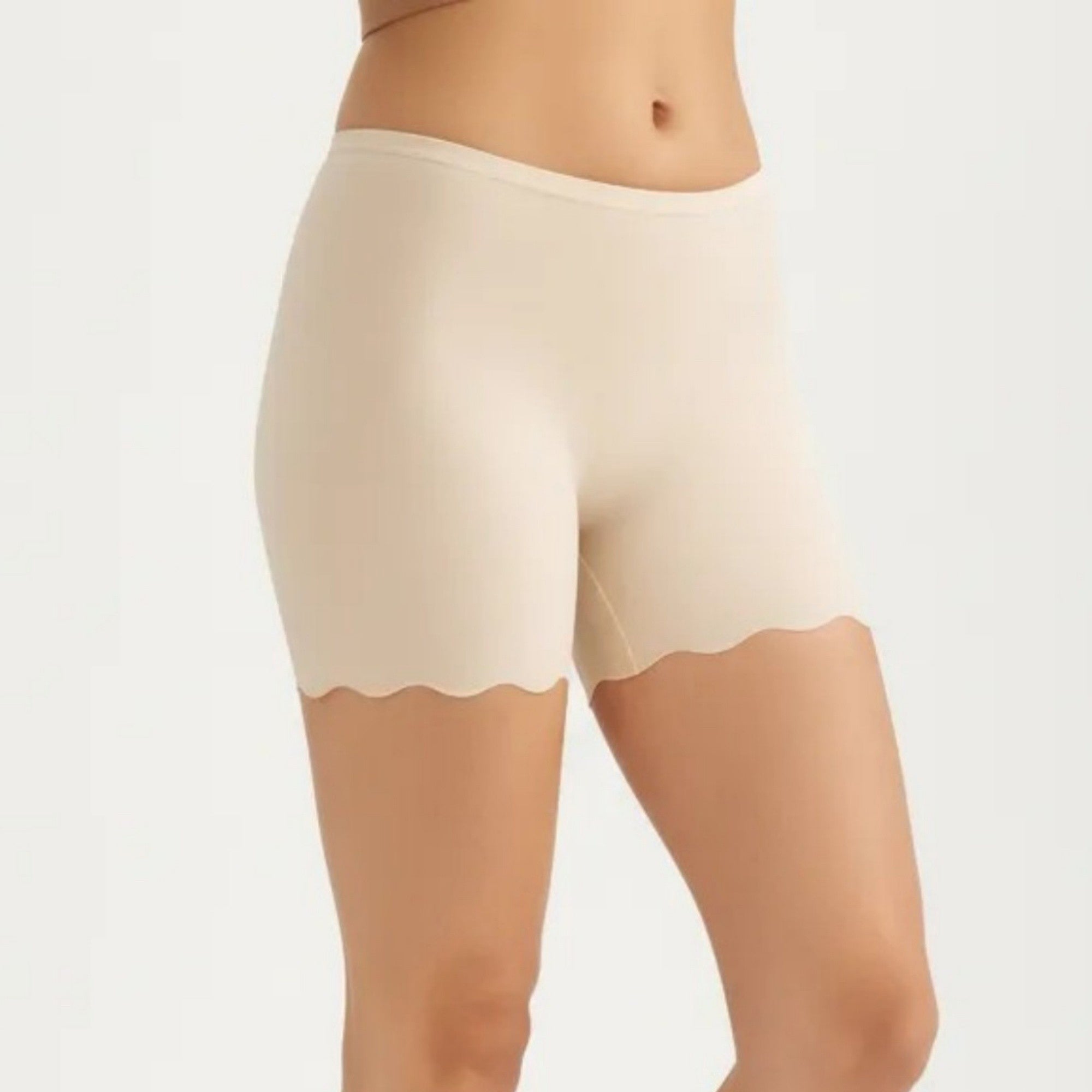 Anna-Kaci Women's Seamless Shaping Shorts with Scalloped Hem, High Stretch Fit and Smooth Lightweight Design