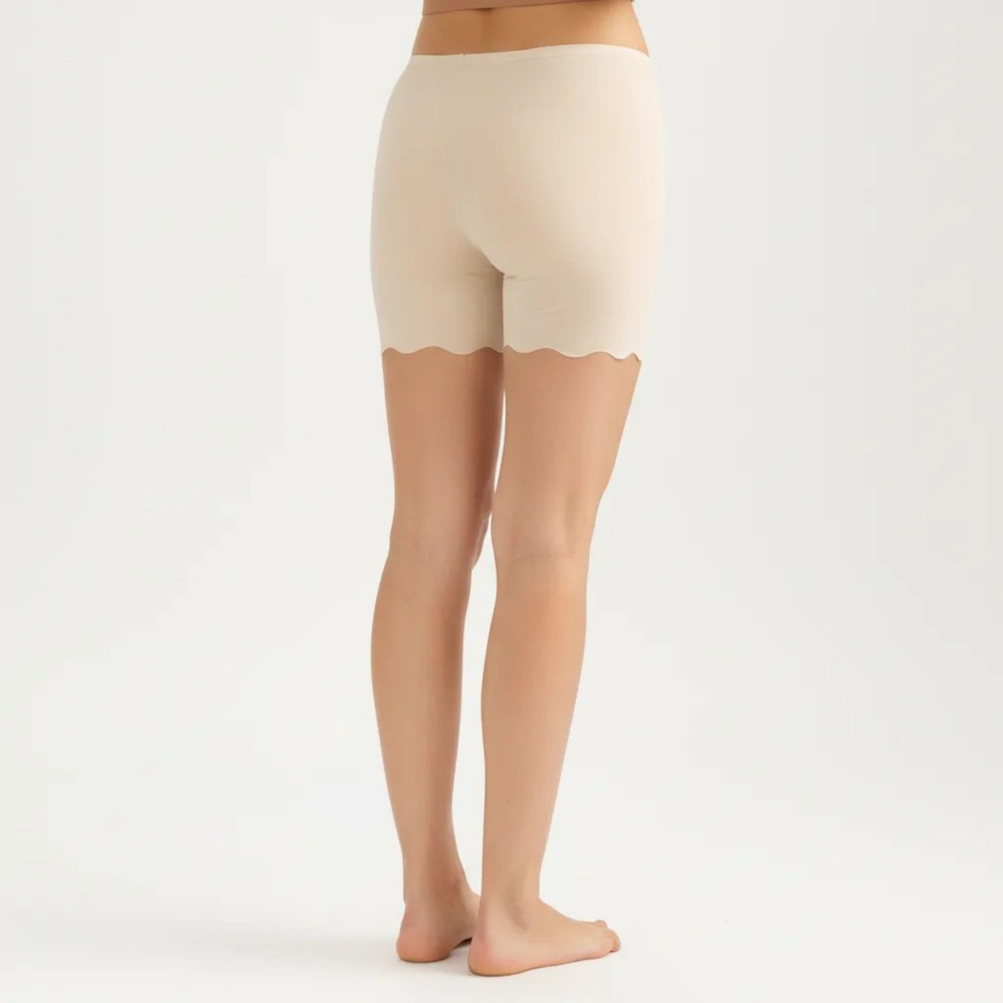 Anna-Kaci Women's Seamless Shaping Shorts with Scalloped Hem, High Stretch Fit and Smooth Lightweight Design