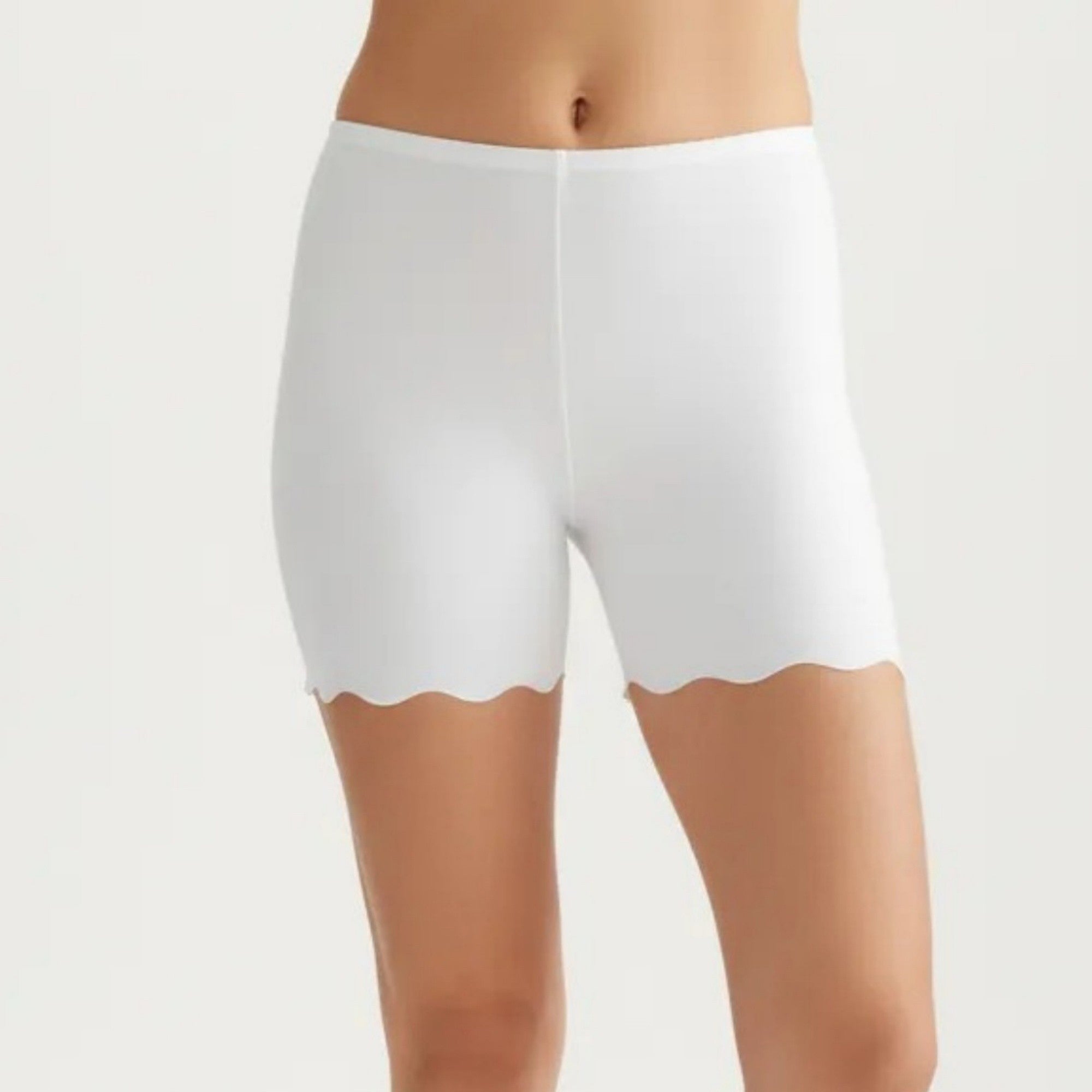 Anna-Kaci Women's Seamless Shaping Shorts with Scalloped Hem, High Stretch Fit and Smooth Lightweight Design
