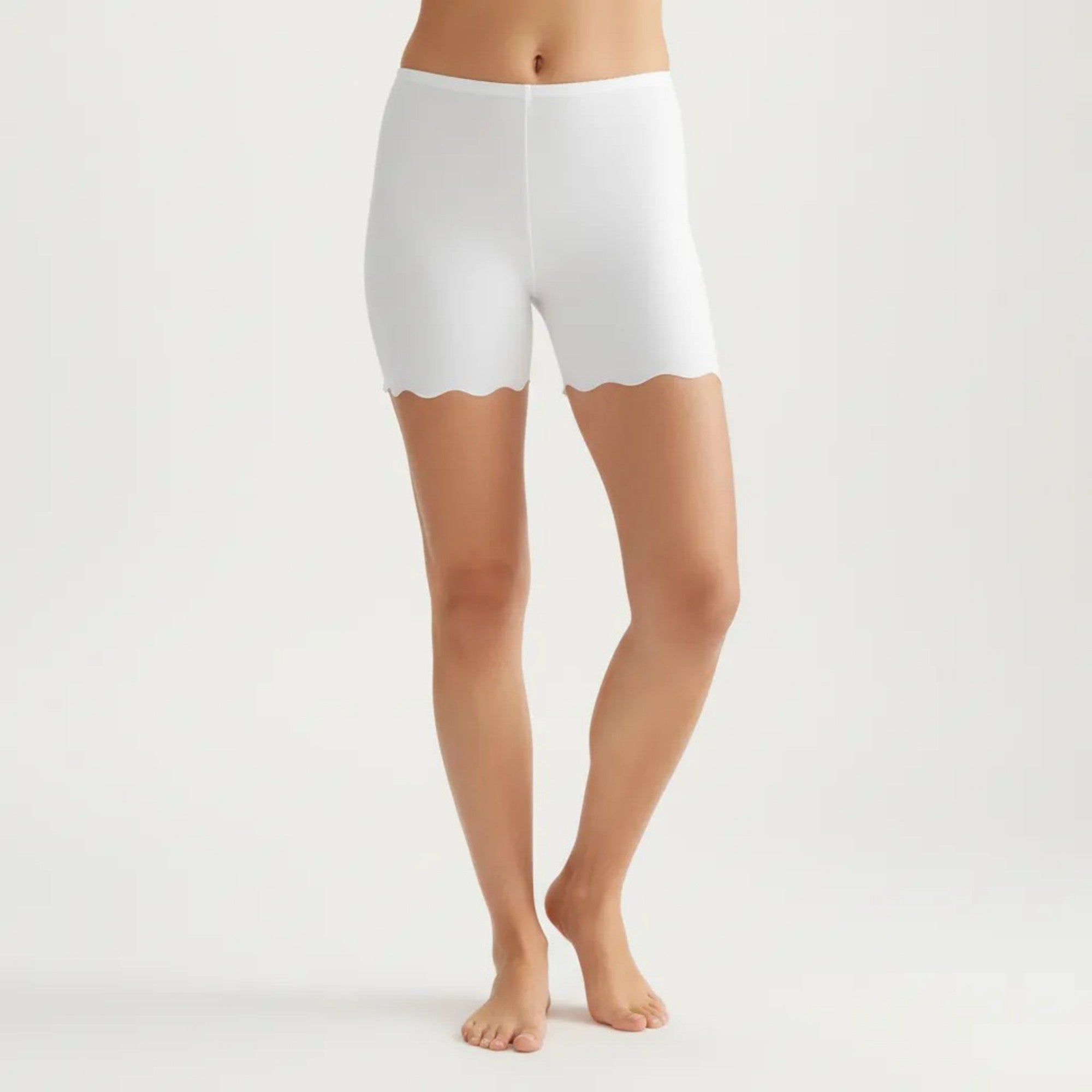 Anna-Kaci Women's Seamless Shaping Shorts with Scalloped Hem, High Stretch Fit and Smooth Lightweight Design