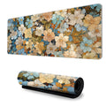 Anna-Kaci Gaming Mouse Pad Desk Mat with Floral Print Stitched Edges for Keyboard and Laptop