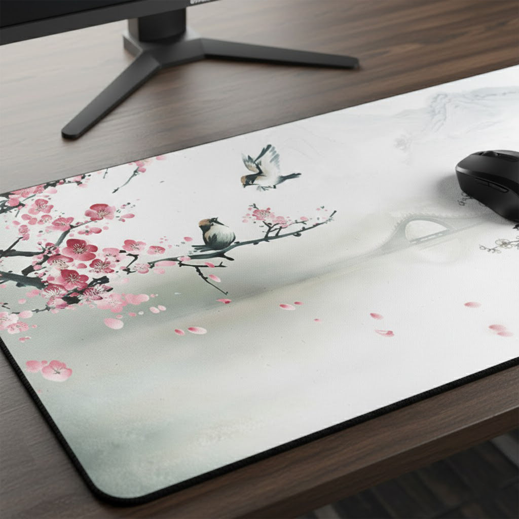 Anna-Kaci Extended Gaming Mouse Pad Large Desk Mat with Ink Art Print for Keyboard and Laptop