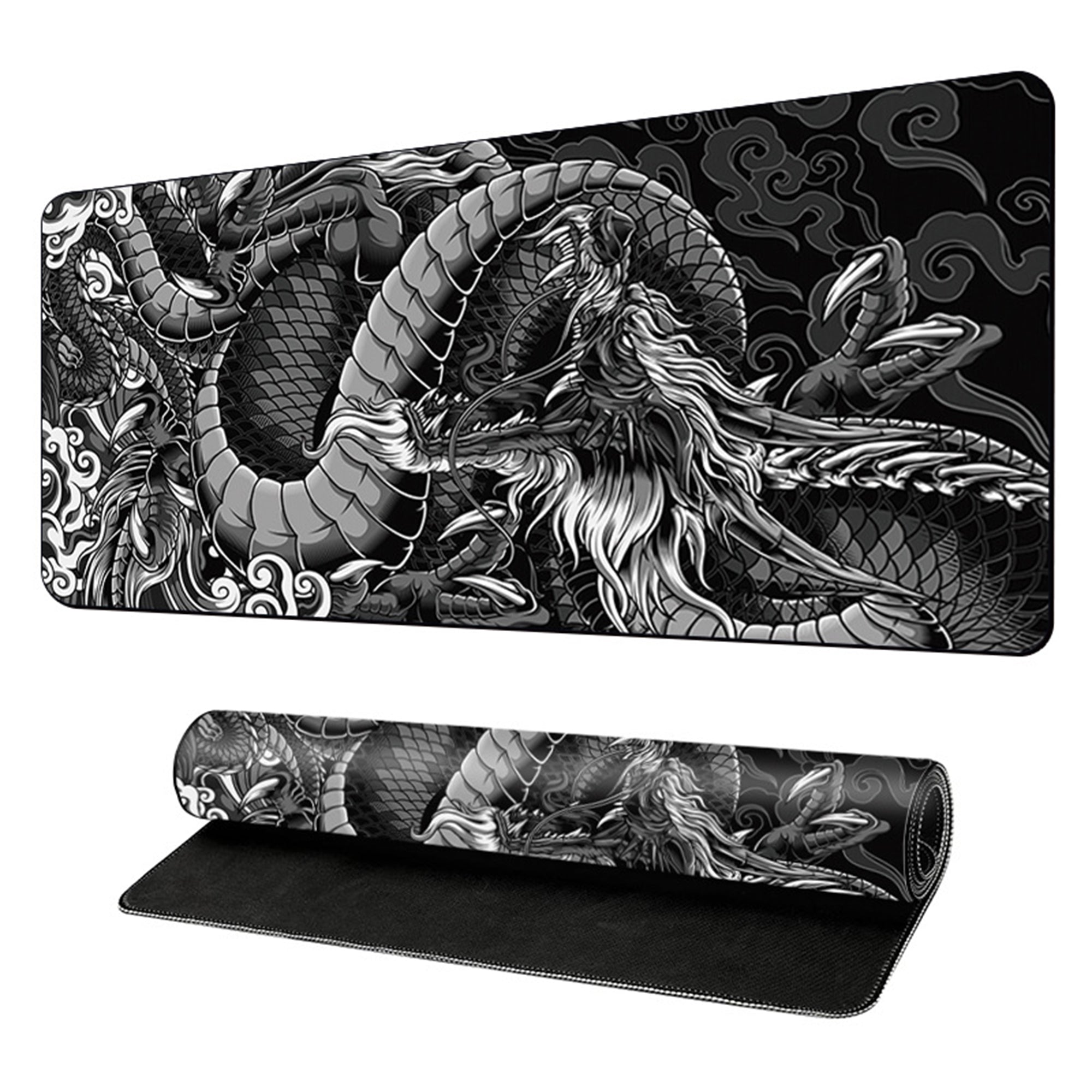 Anna-Kaci Extended Gaming Mouse Pad Large Desk Mat with Ink Art Print for Keyboard and Laptop