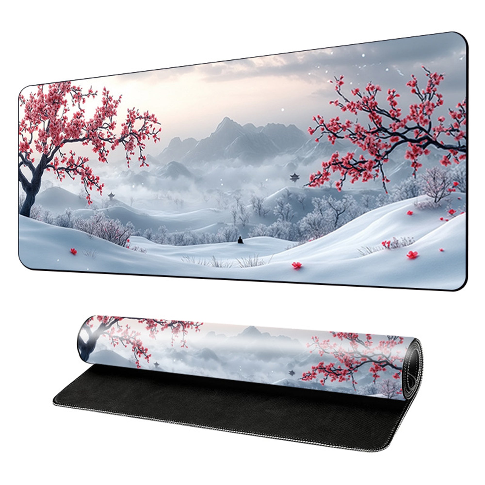 Anna-Kaci Extended Gaming Mouse Pad Large Desk Mat with Ink Art Print for Keyboard and Laptop