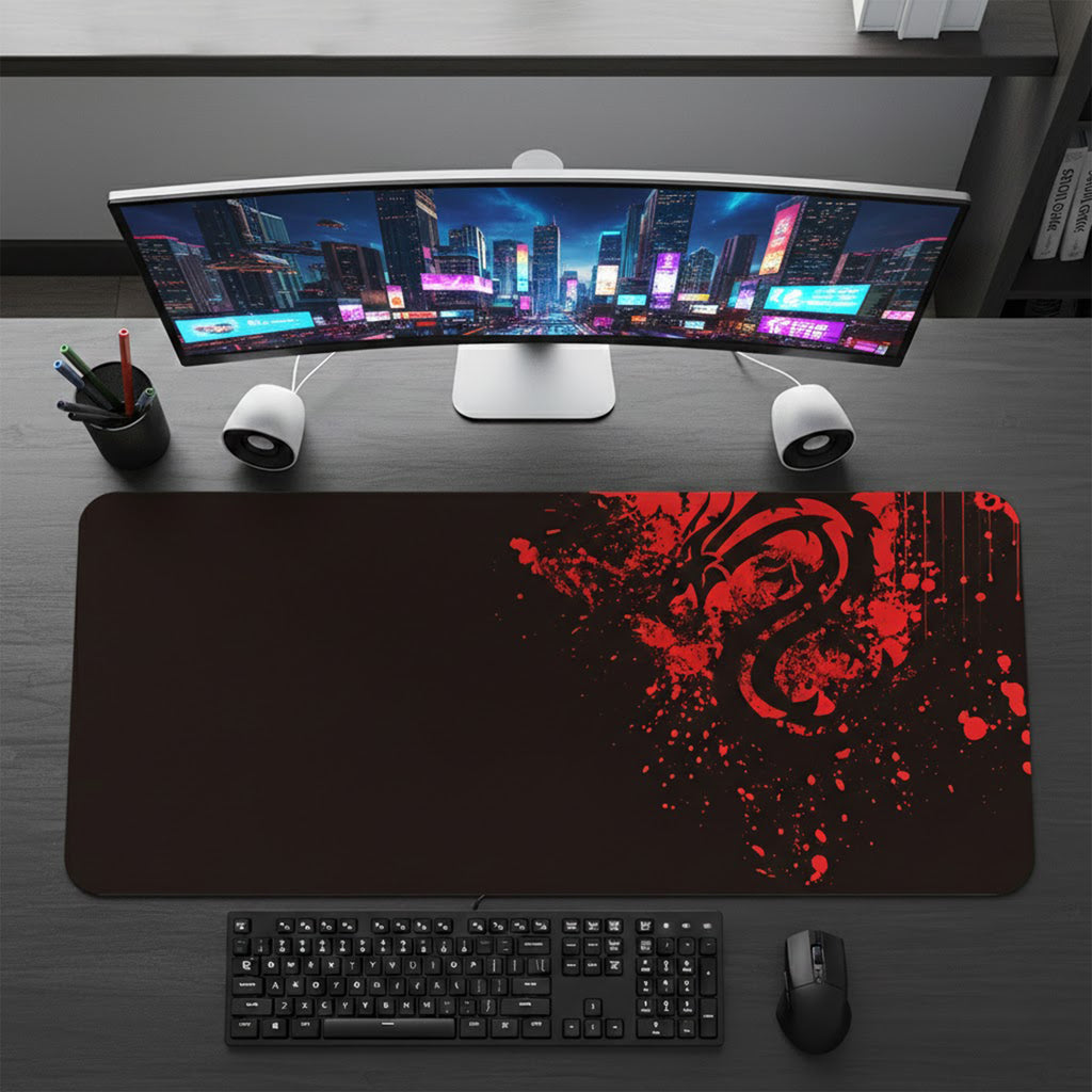 Anna-Kaci Extended Gaming Mouse Pad Large Desk Mat with Graphic for Keyboard Laptop and PC