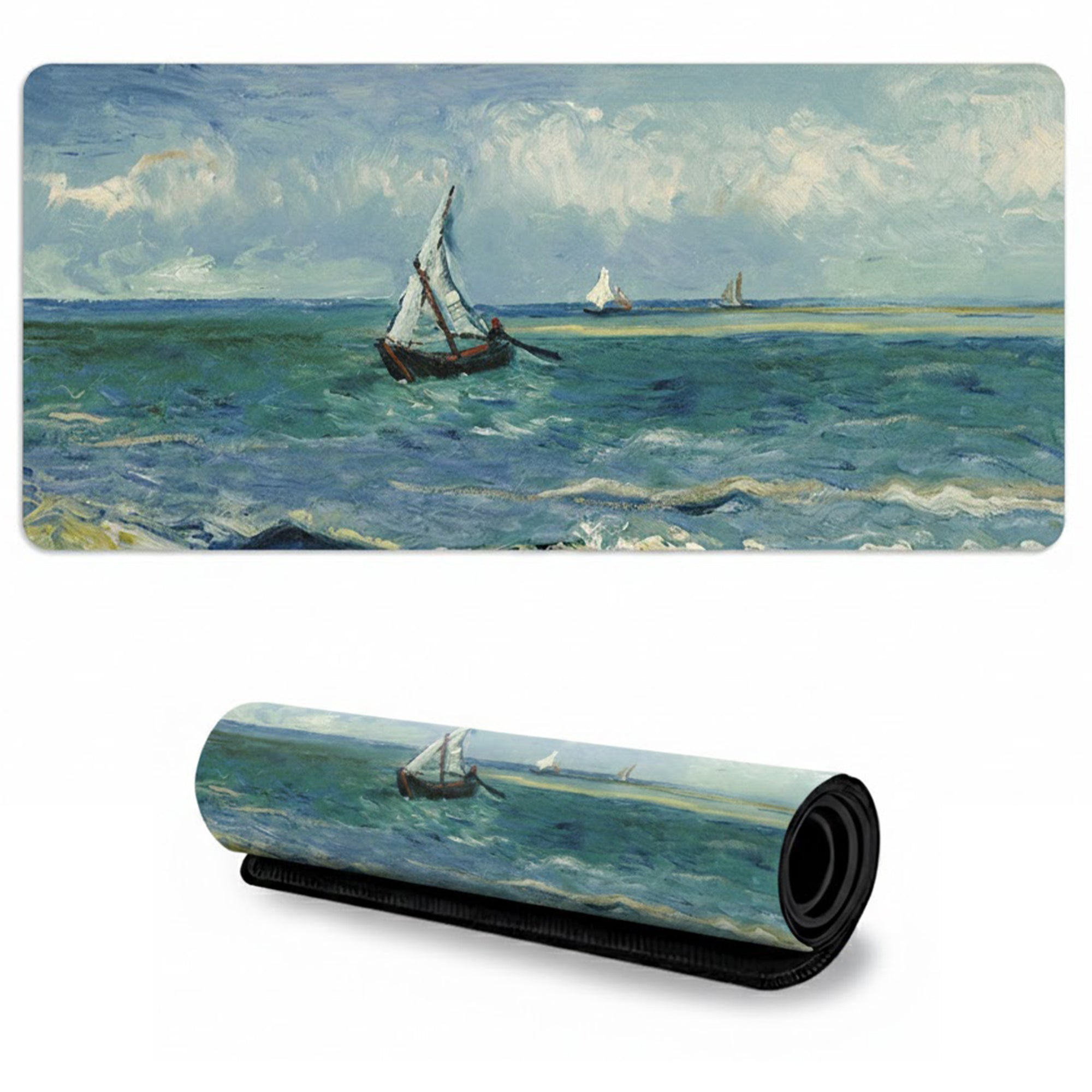 Anna-Kaci Gaming Mouse Pad Large Desk Mat with Impressionist Art Print for Keyboard Laptop and Office