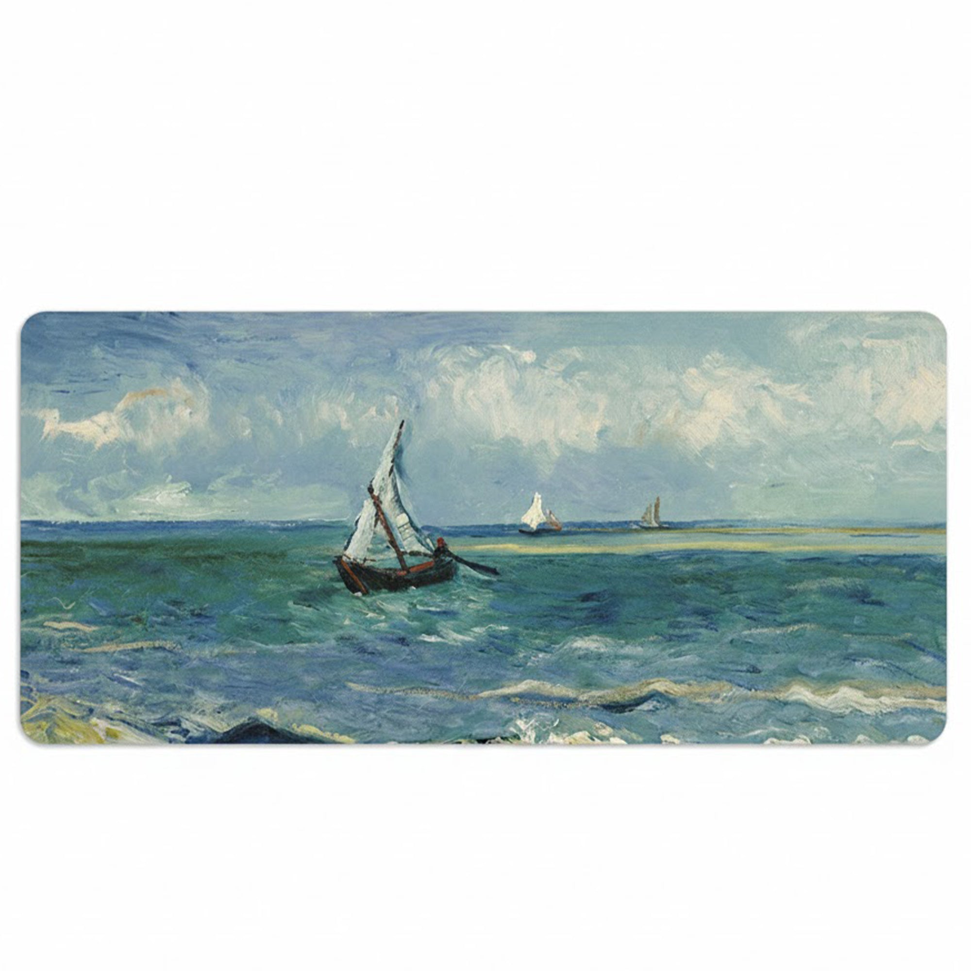Anna-Kaci Gaming Mouse Pad Large Desk Mat with Impressionist Art Print for Keyboard Laptop and Office