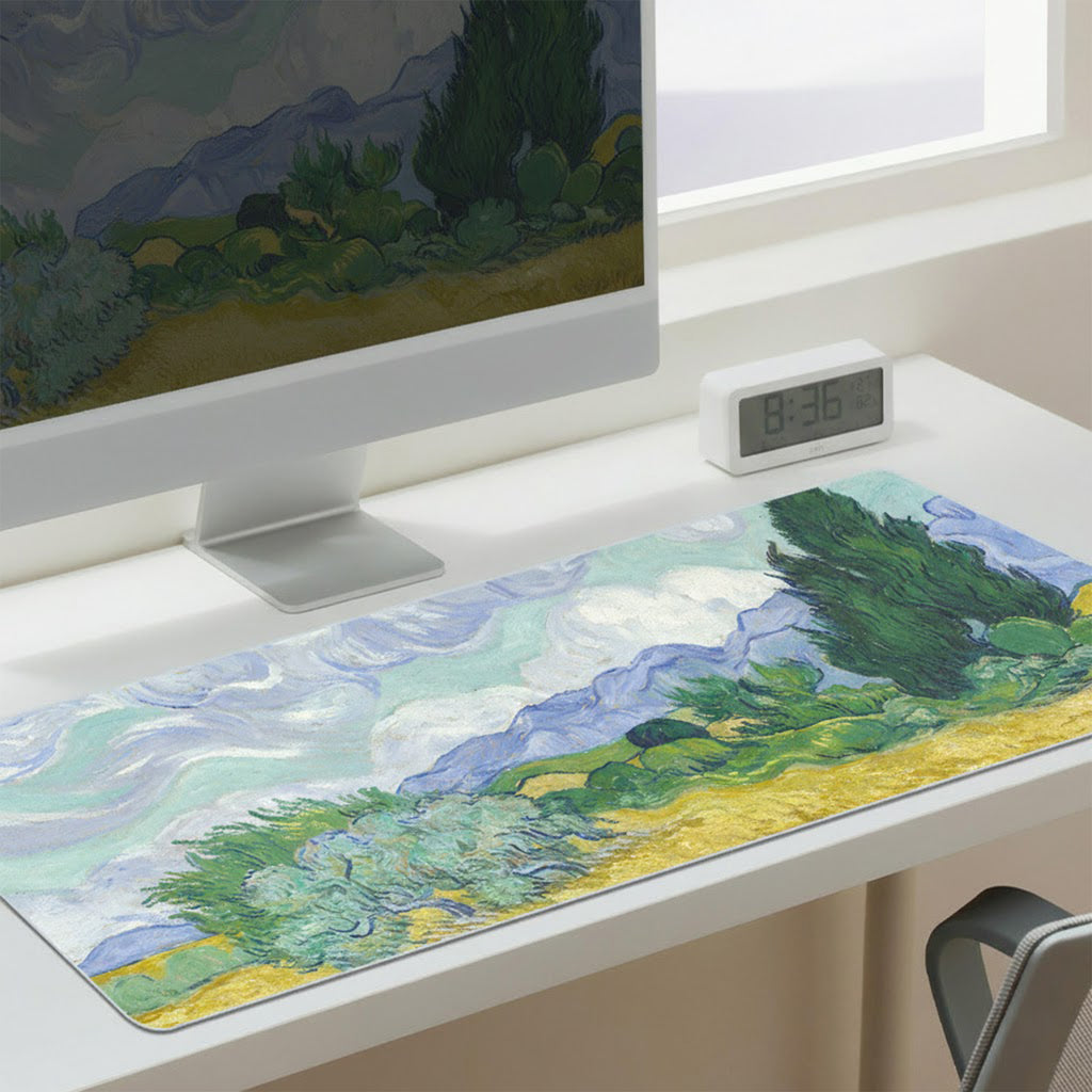 Anna-Kaci Gaming Mouse Pad Large Desk Mat with Impressionist Art Print for Keyboard Laptop and Office
