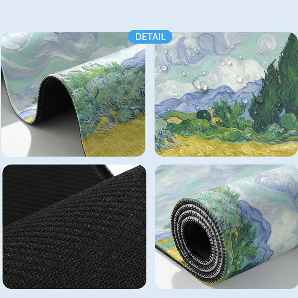 Anna-Kaci Gaming Mouse Pad Large Desk Mat with Impressionist Art Print for Keyboard Laptop and Office