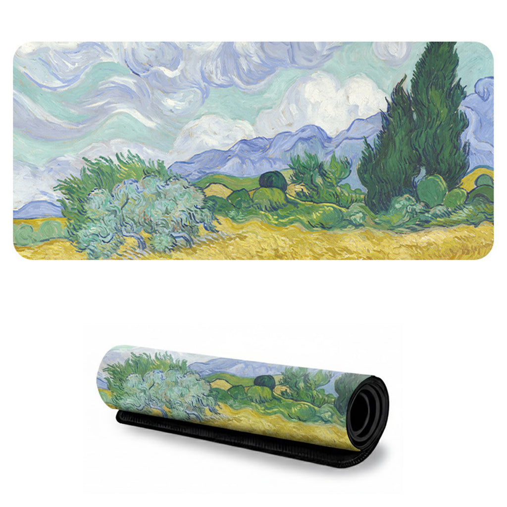 Anna-Kaci Gaming Mouse Pad Large Desk Mat with Impressionist Art Print for Keyboard Laptop and Office