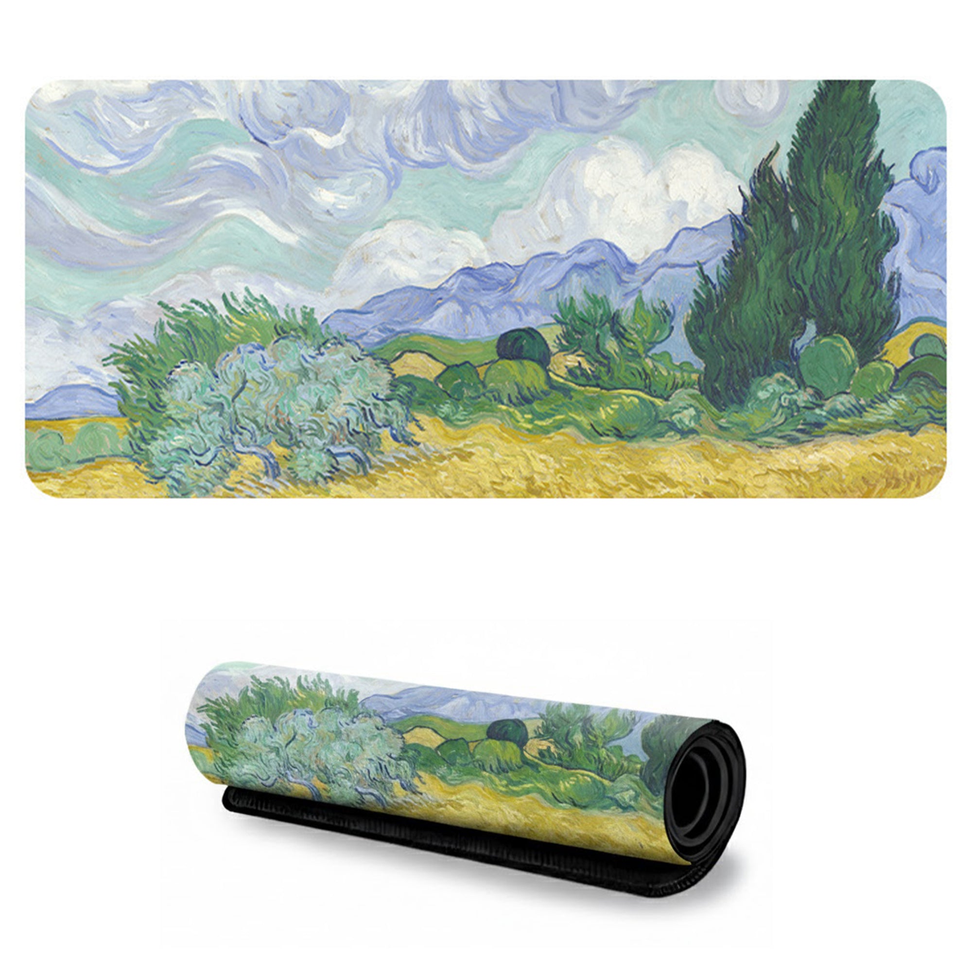 Anna-Kaci Gaming Mouse Pad Large Desk Mat with Impressionist Art Print for Keyboard Laptop and Office