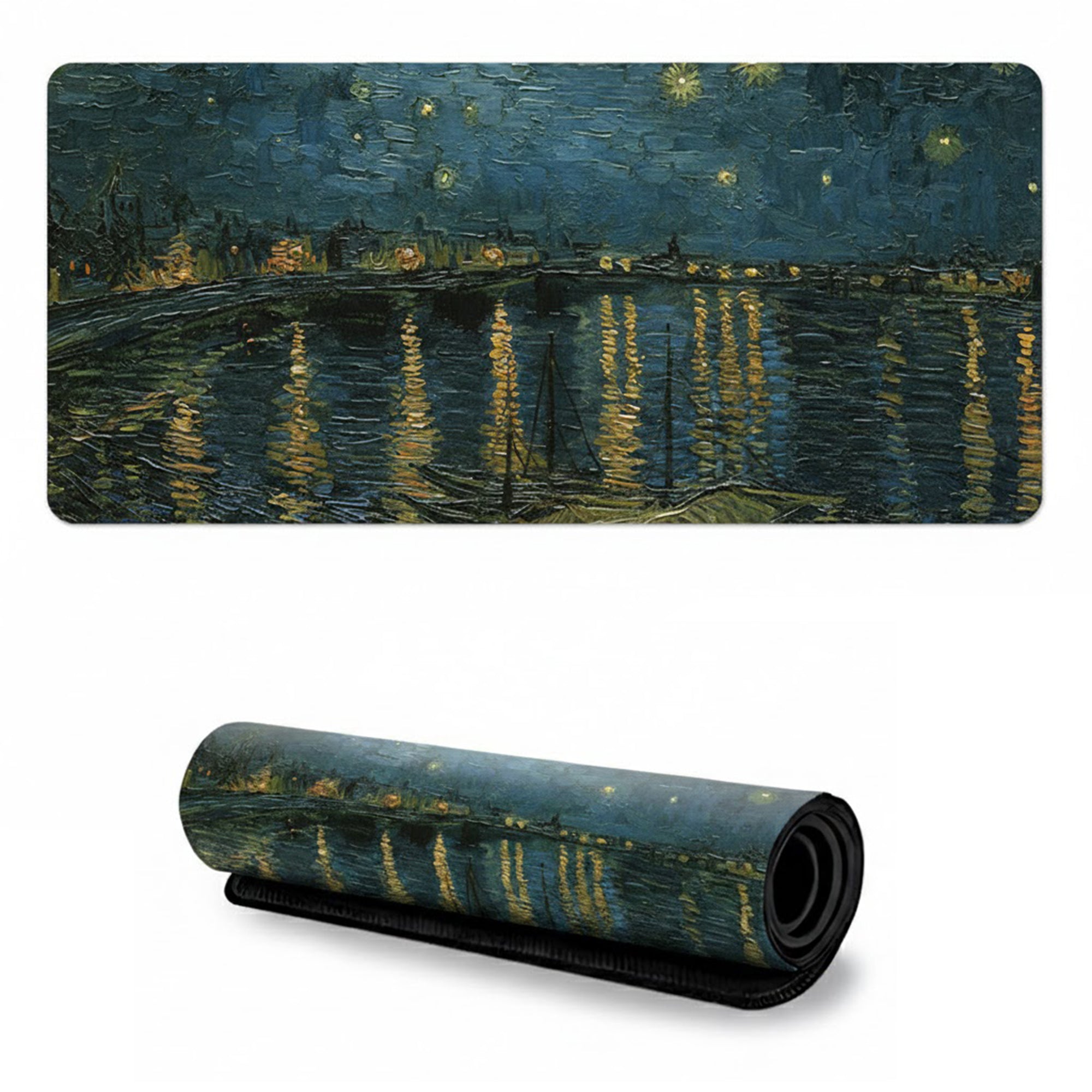 Anna-Kaci Gaming Mouse Pad Large Desk Mat with Impressionist Art Print for Keyboard Laptop and Office