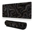 Anna-Kaci Extended Gaming Mouse Pad Large Desk Mat with Modern Topographic Pattern for Office
