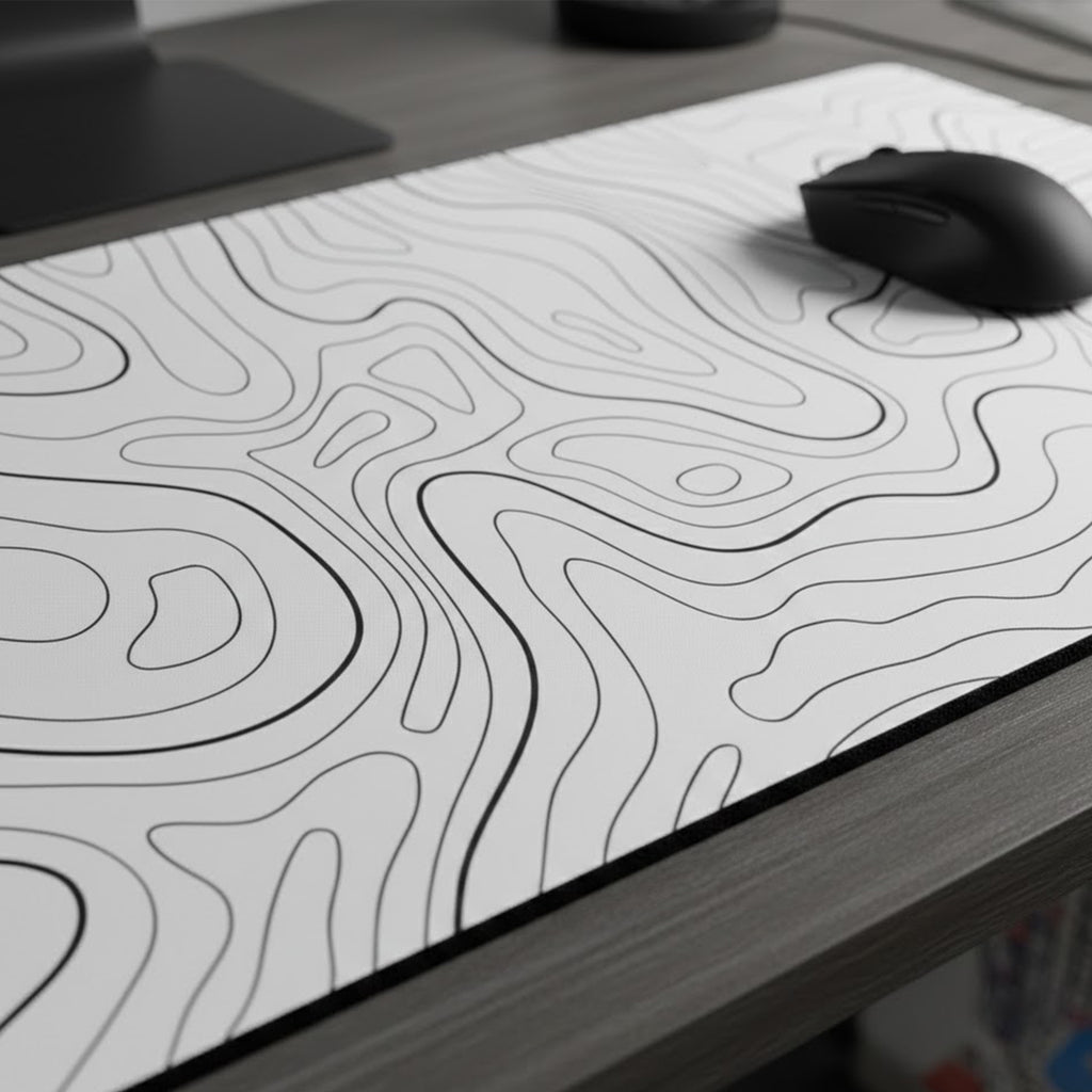 Anna-Kaci Extended Gaming Mouse Pad Large Desk Mat with Modern Topographic Pattern for Office