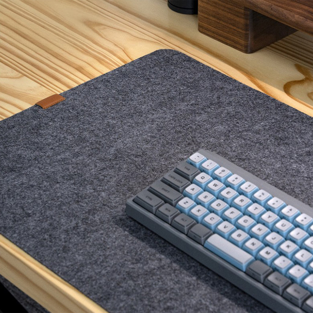 Anna-Kaci Large Felt Desk Mat Extended Mouse Pad with Dotted Backing Protective Surface
