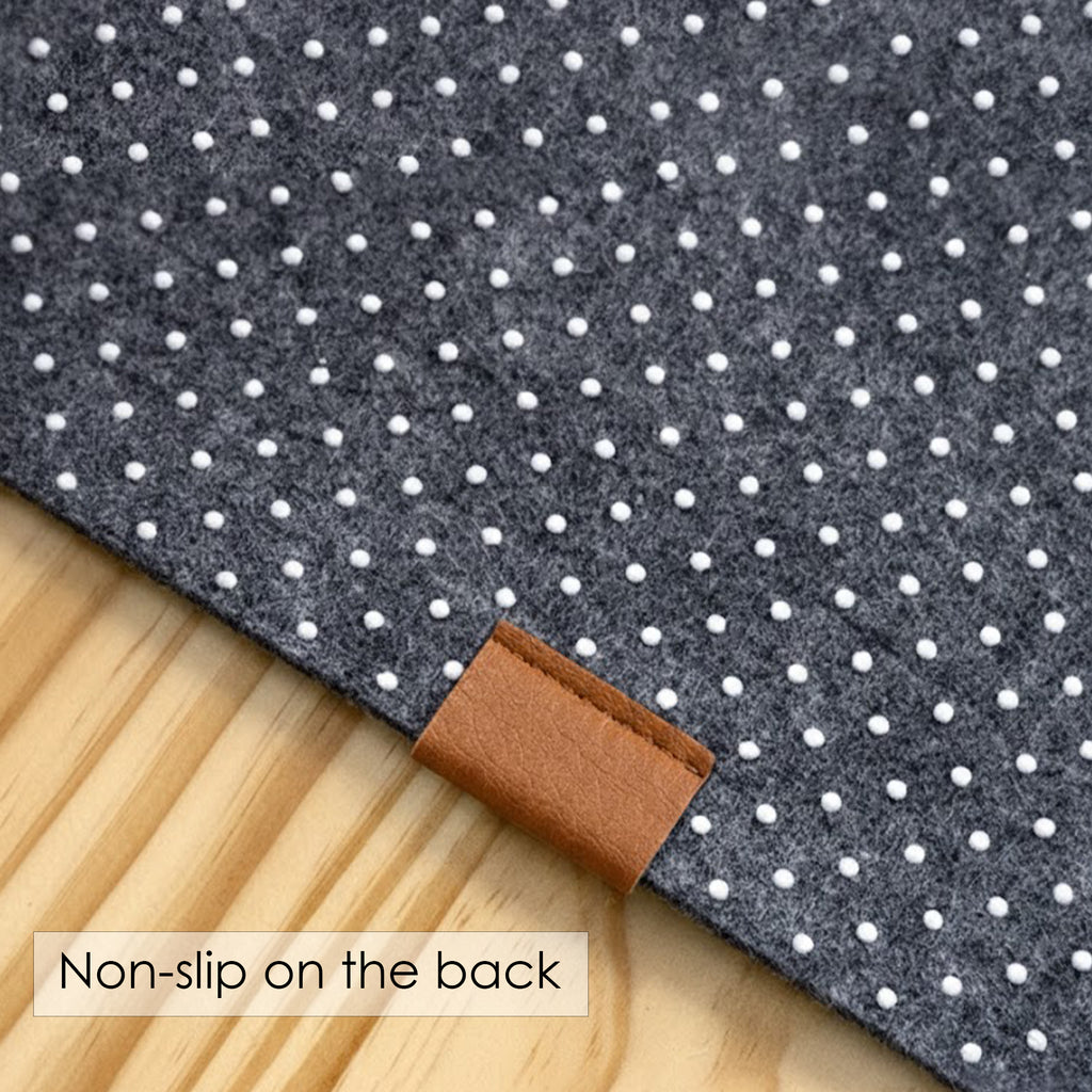 Anna-Kaci Large Felt Desk Mat Extended Mouse Pad with Dotted Backing Protective Surface