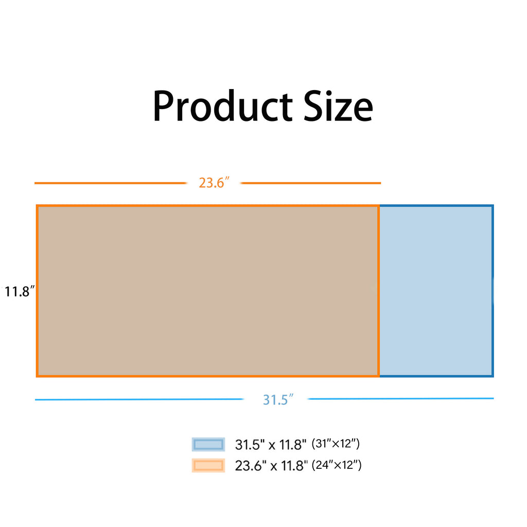Anna-Kaci Large Felt Desk Mat Extended Mouse Pad with Dotted Backing Protective Surface