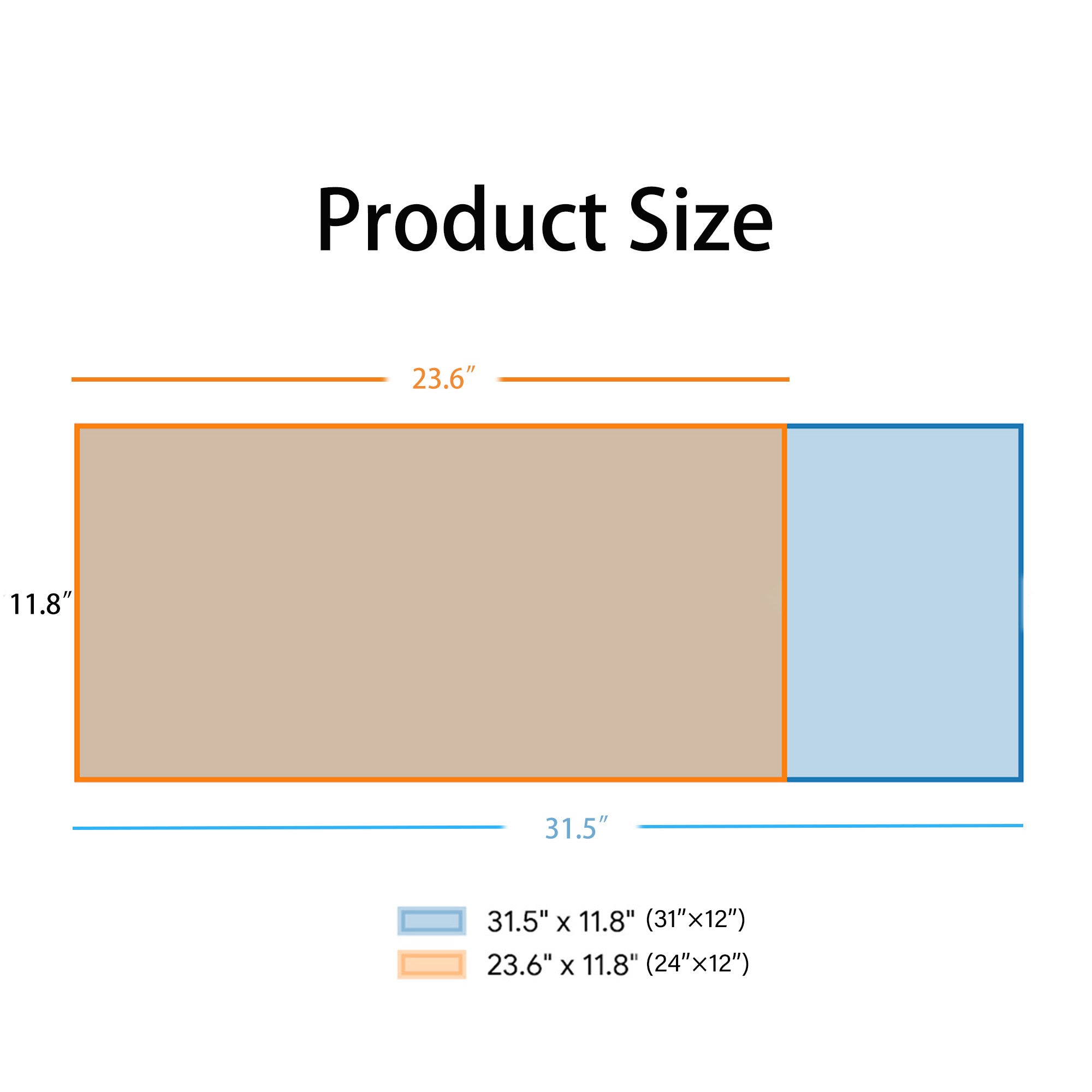 Anna-Kaci Large Felt Desk Mat Extended Mouse Pad with Dotted Backing Protective Surface