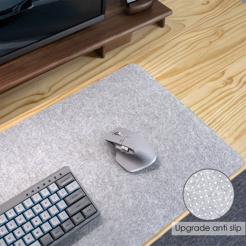Anna-Kaci Large Felt Desk Mat Extended Mouse Pad with Dotted Backing Protective Surface