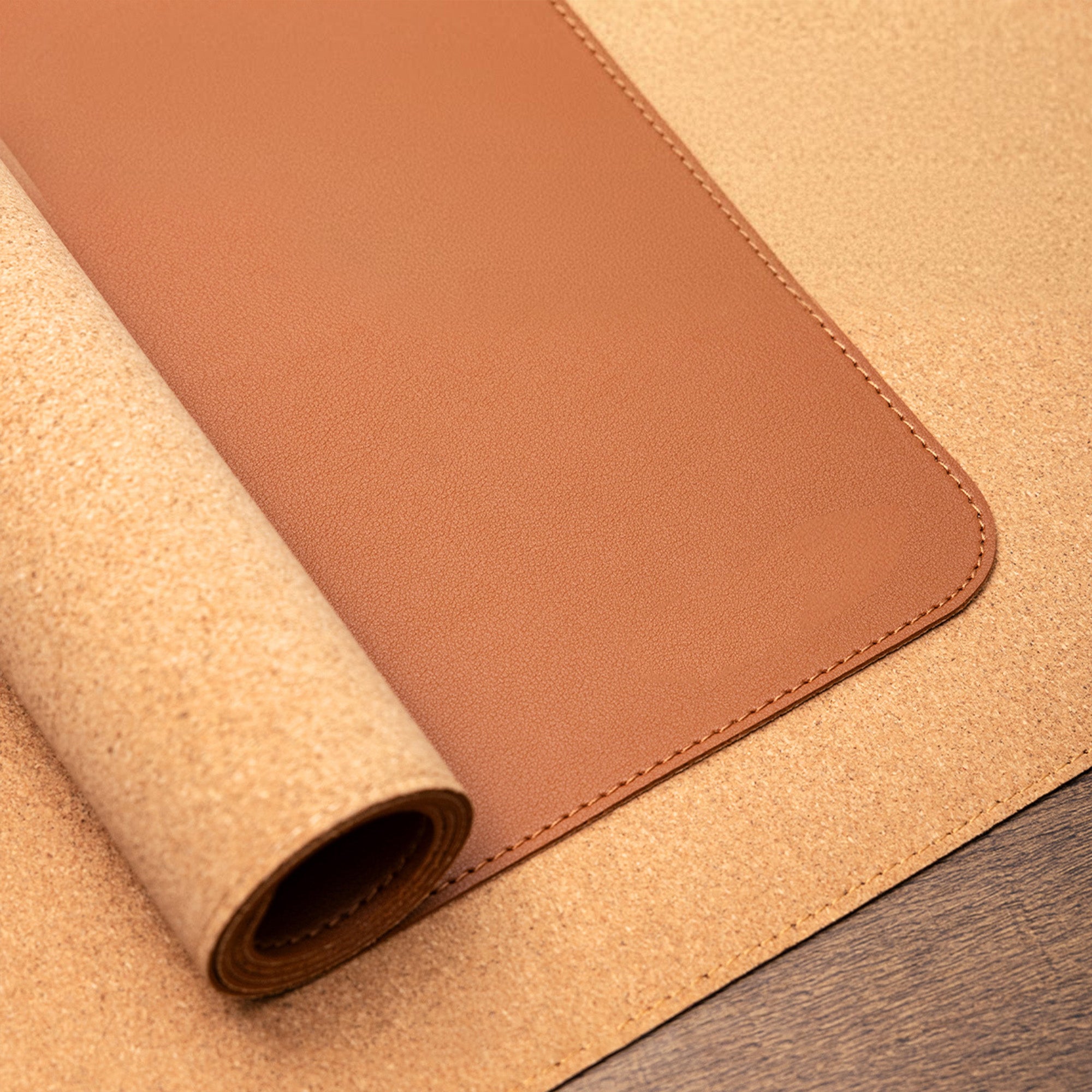 Anna-Kaci Eco Friendly Cork and PU Leather Desk Mat Large Extended Mouse Pad