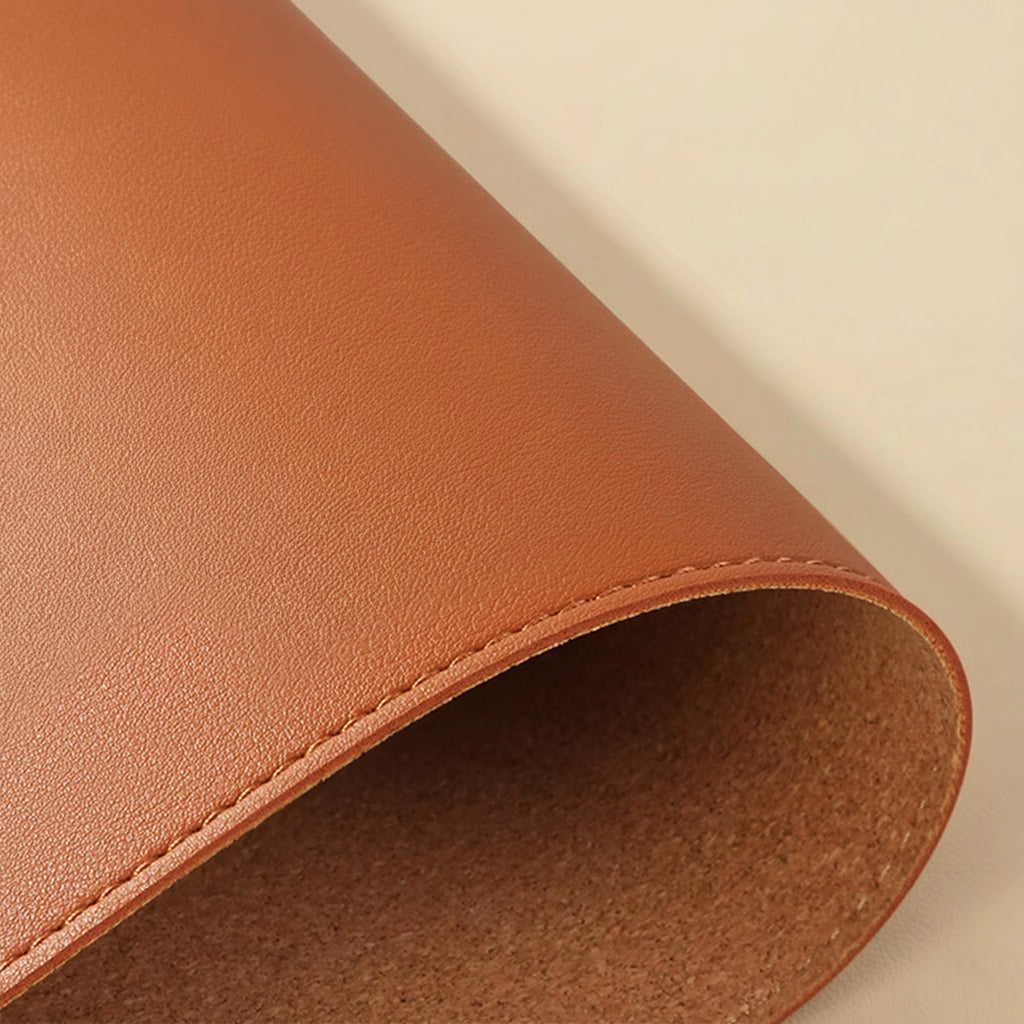Anna-Kaci Eco Friendly Cork and PU Leather Desk Mat Large Extended Mouse Pad