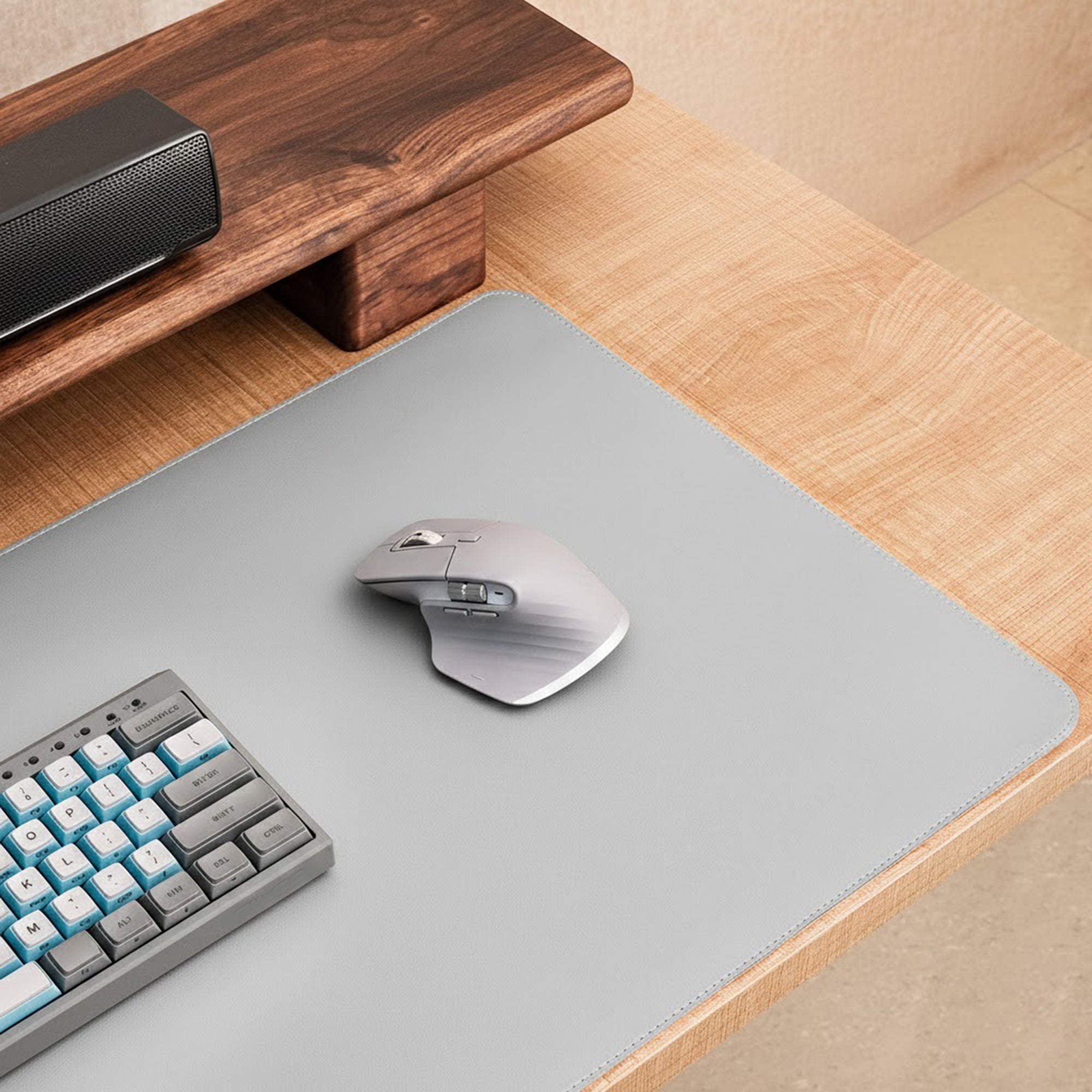 Anna-Kaci Eco Friendly Cork and PU Leather Desk Mat Large Extended Mouse Pad