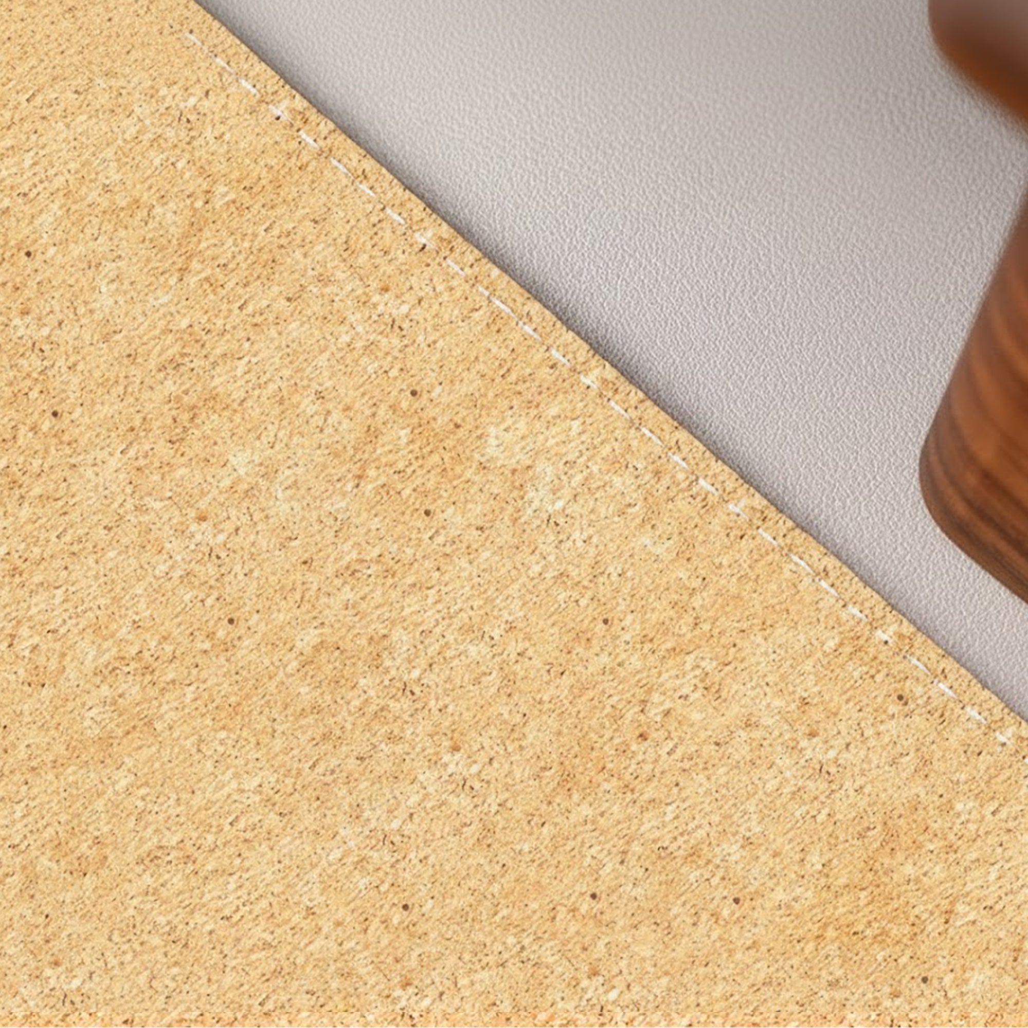 Anna-Kaci Eco Friendly Cork and PU Leather Desk Mat Large Extended Mouse Pad