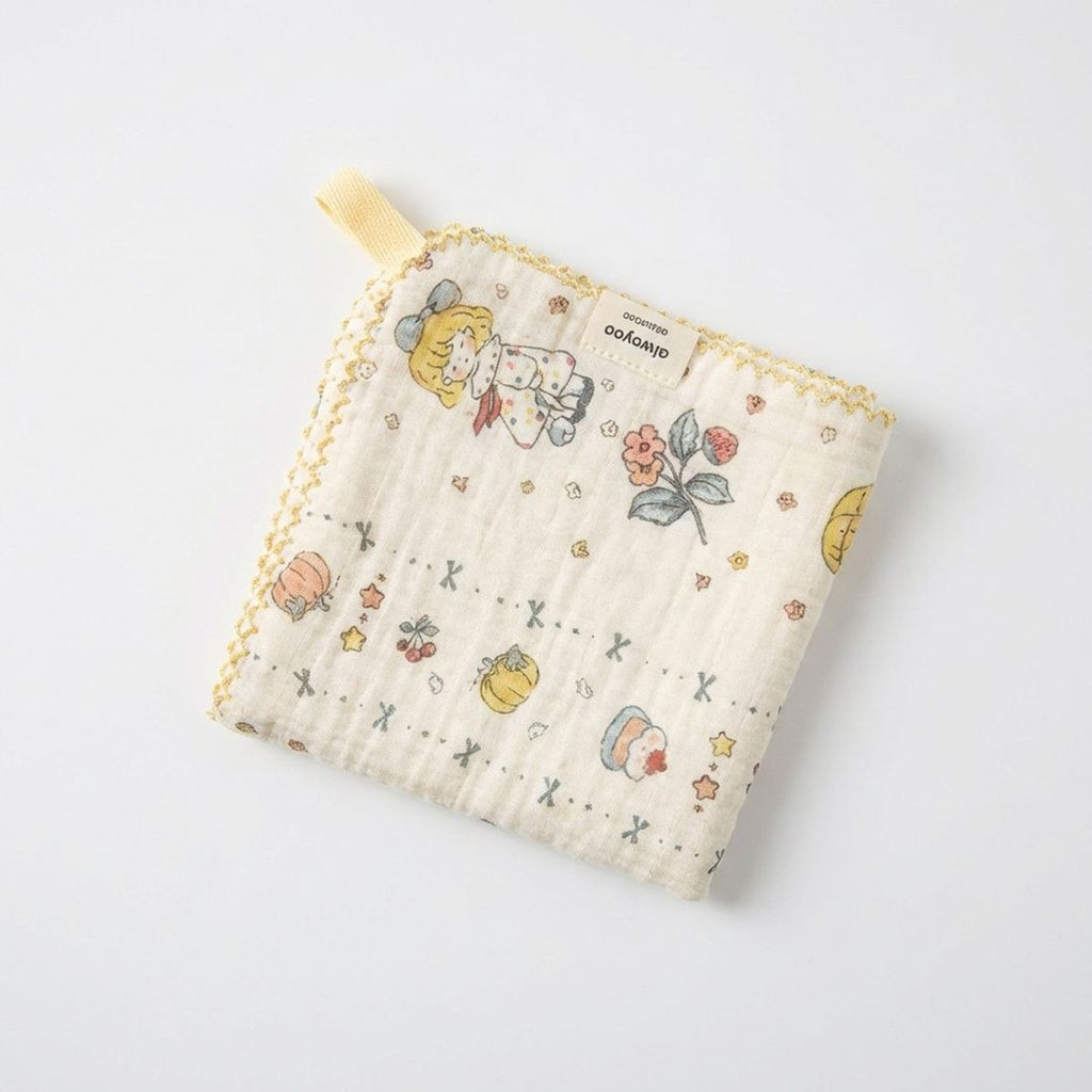 Anna-Kaci Baby Cotton Muslin Washcloth 10x10 Inch Soft Absorbent Toddler Face Towel with Loop