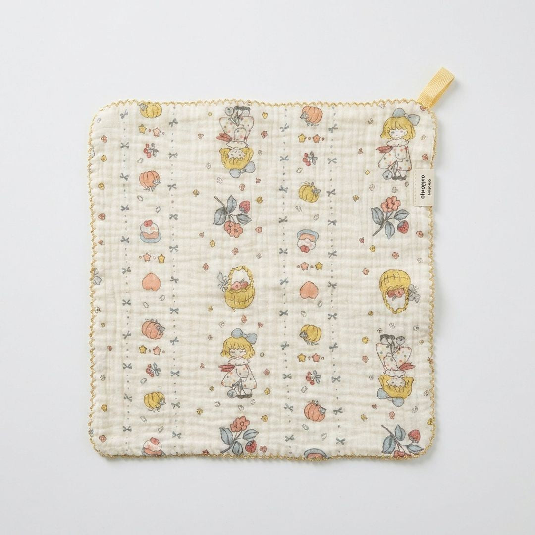 Anna-Kaci Baby Cotton Muslin Washcloth 10x10 Inch Soft Absorbent Toddler Face Towel with Loop
