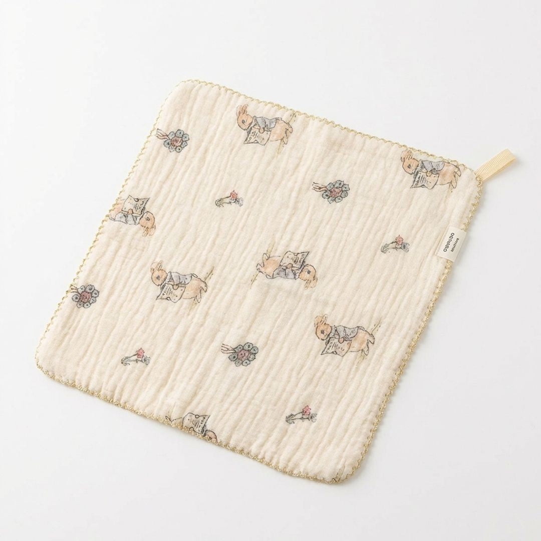 Anna-Kaci Baby Cotton Muslin Washcloth 10x10 Inch Soft Absorbent Toddler Face Towel with Loop