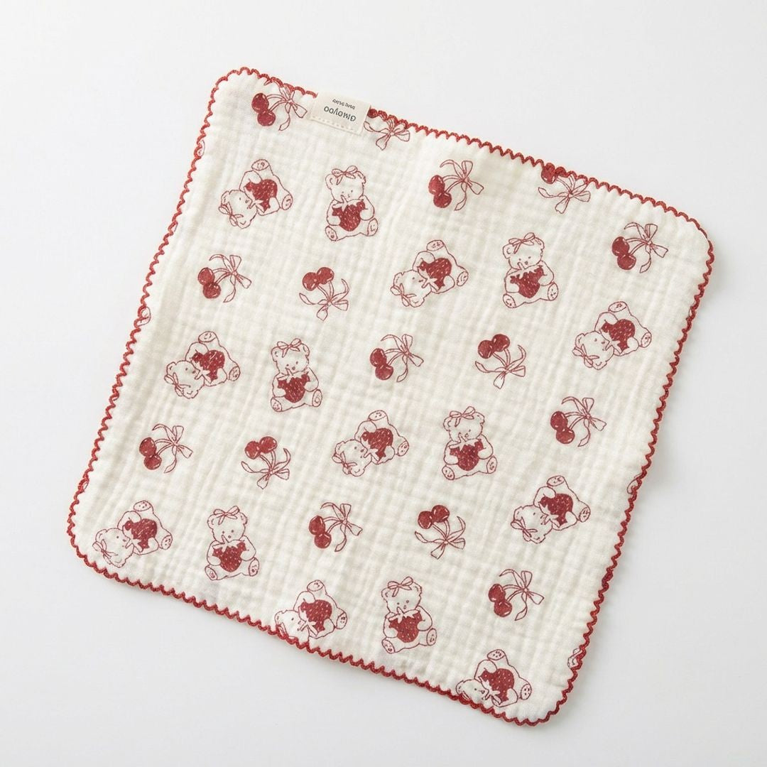 Anna-Kaci Baby Cotton Muslin Washcloth 10x10 Inch Soft Absorbent Toddler Face Towel with Loop