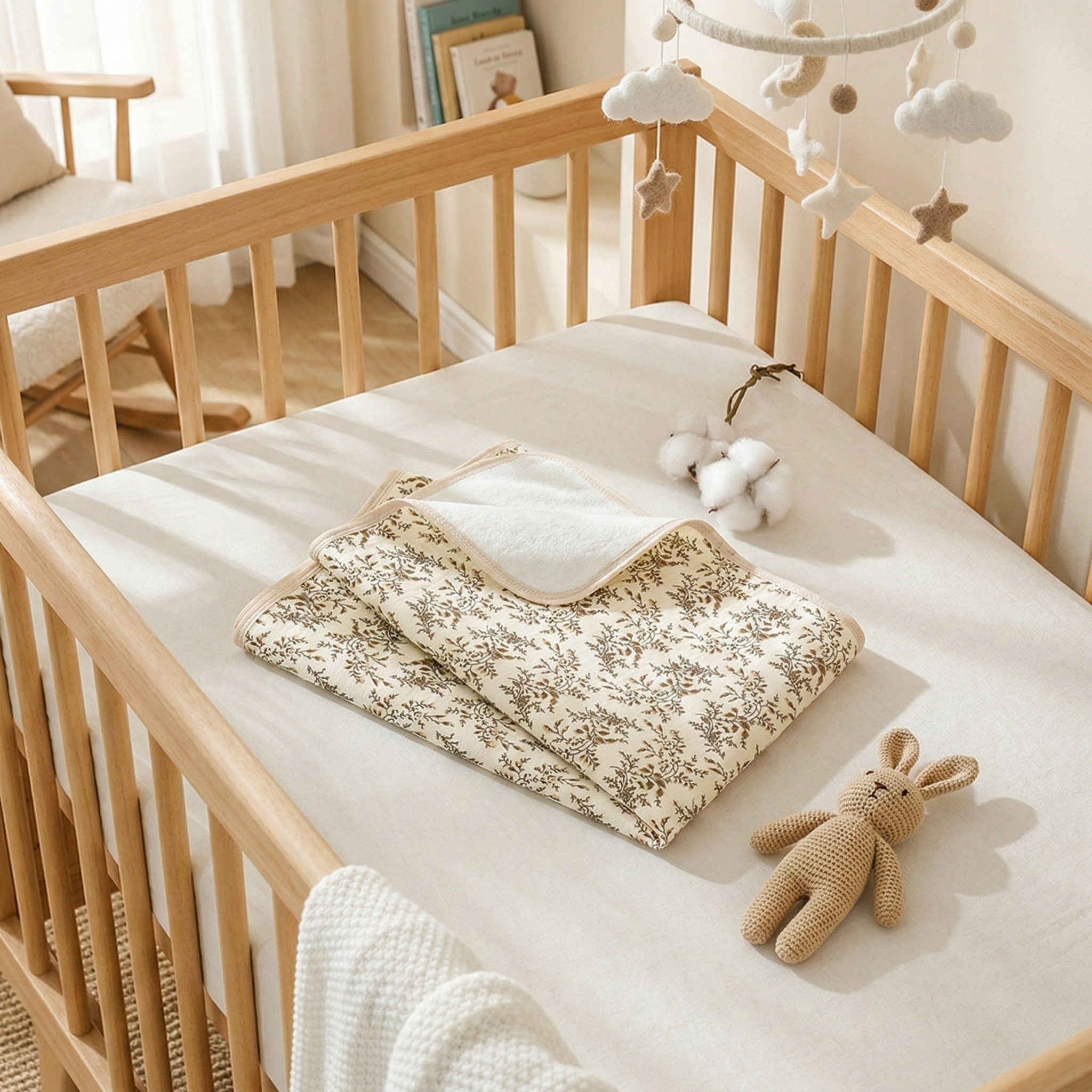 Anna-Kaci Waterproof Baby Changing Pad Reusable Crib Mattress Protector 27.6 x 19.7 Inches
