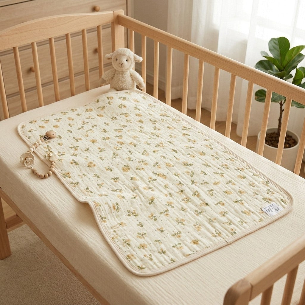 Anna-Kaci Waterproof Baby Changing Pad Reusable Crib Mattress Protector 27.6 x 19.7 Inches