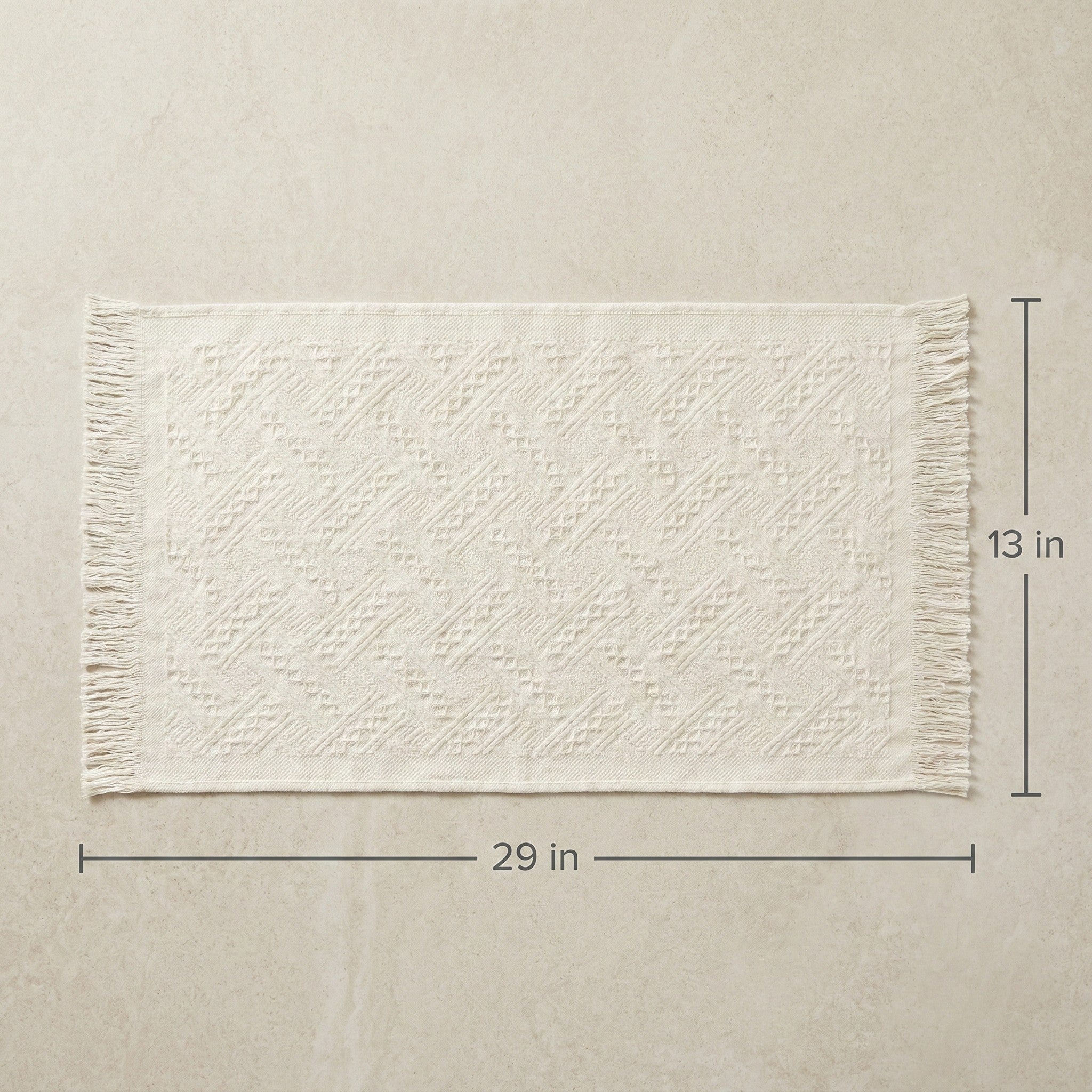 Anna-Kaci Textured Fringe Hand Towel 13x29 Inch Decorative Guest Towel Gift Ready