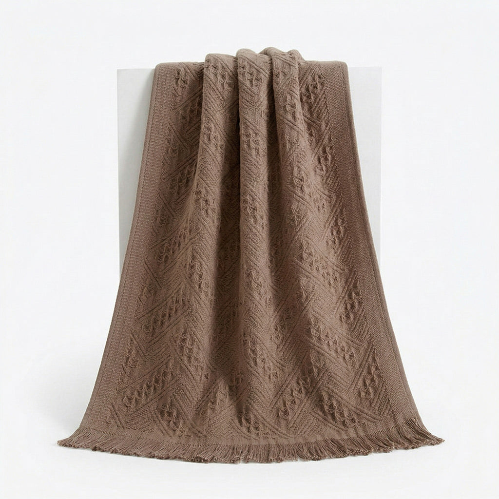 Anna-Kaci Textured Fringe Hand Towel 13x29 Inch Decorative Guest Towel Gift Ready