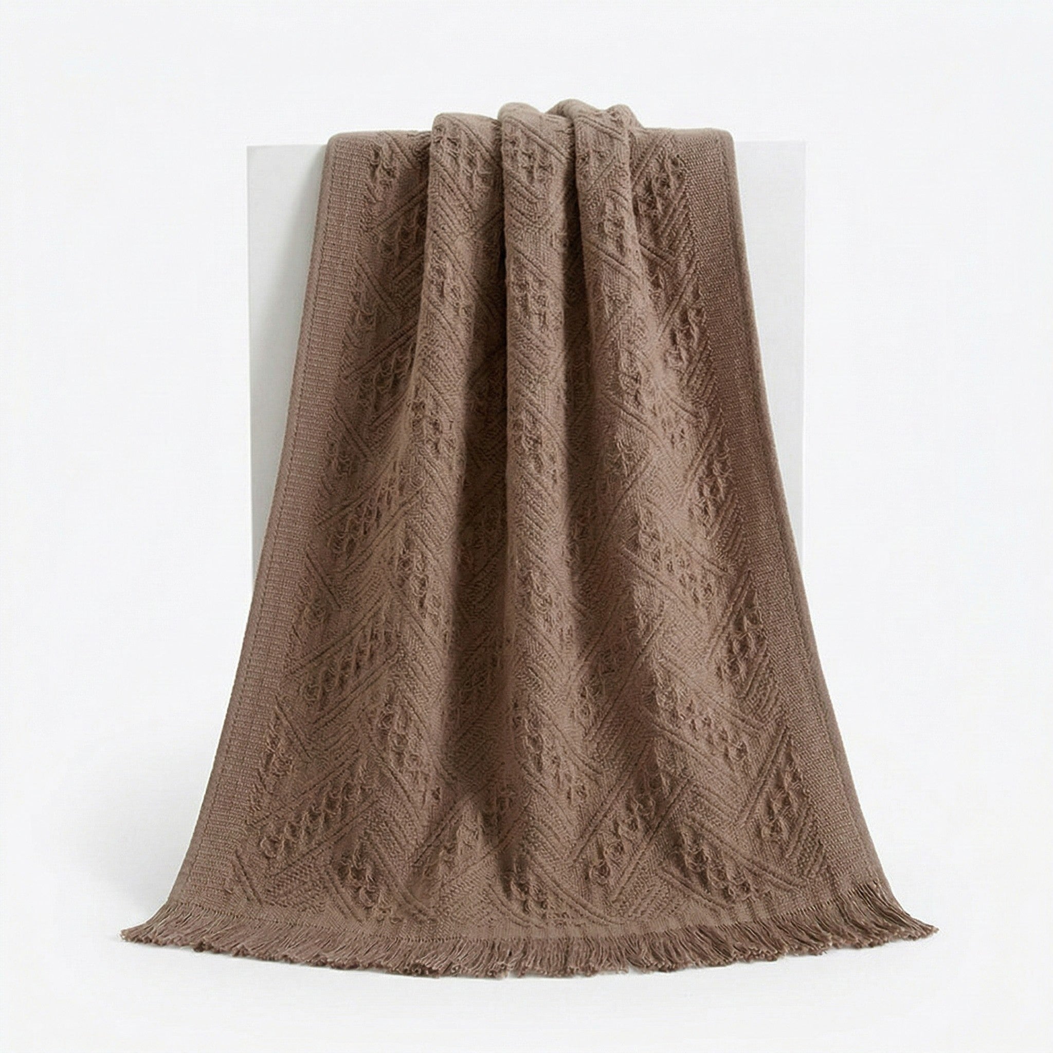 Anna-Kaci Textured Fringe Hand Towel 13x29 Inch Decorative Guest Towel Gift Ready
