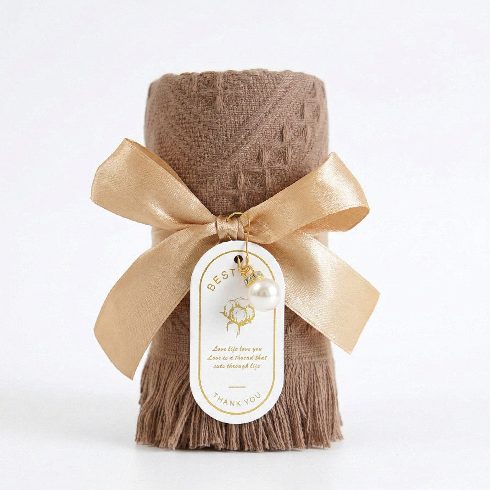 Anna-Kaci Textured Fringe Hand Towel 13x29 Inch Decorative Guest Towel Gift Ready