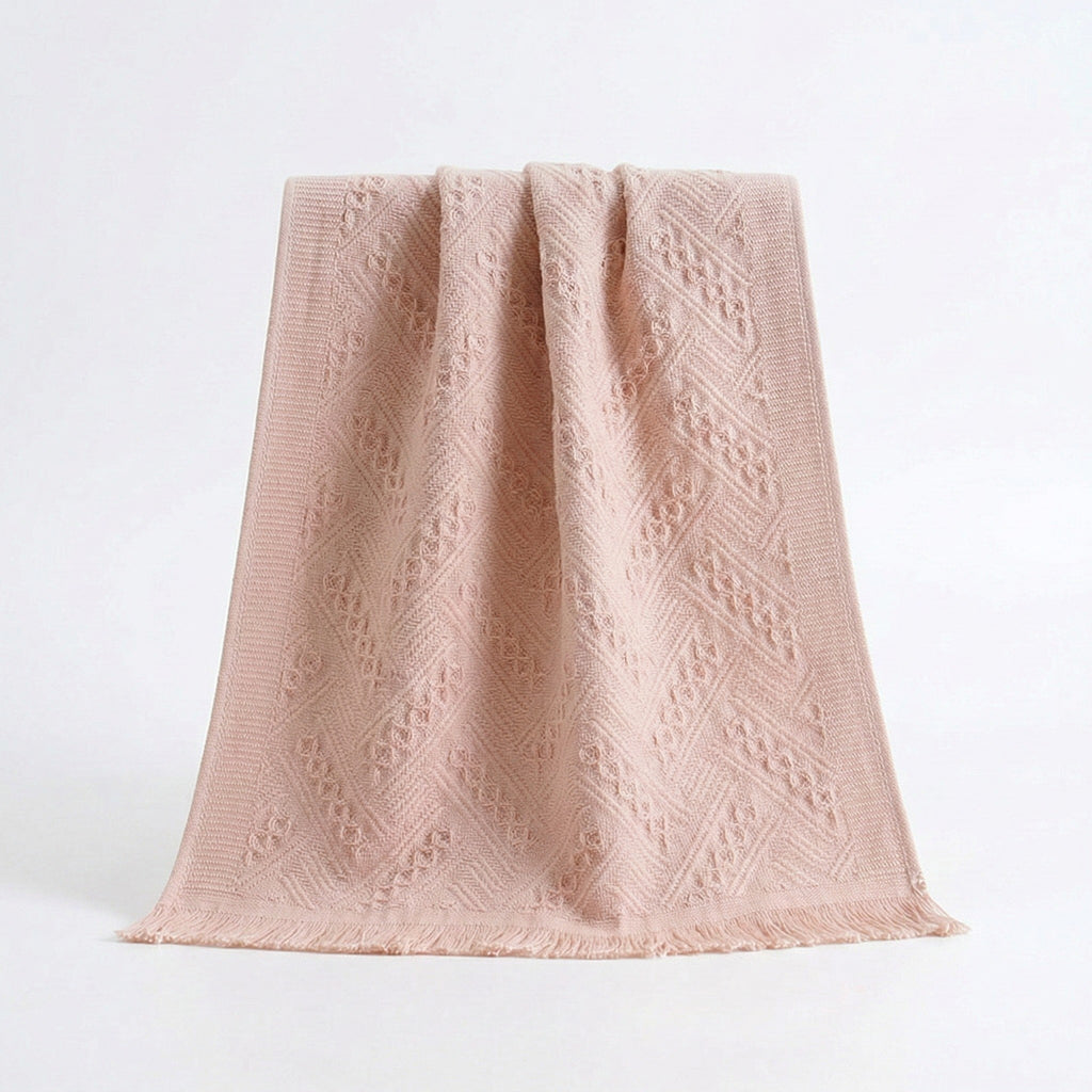 Anna-Kaci Textured Fringe Hand Towel 13x29 Inch Decorative Guest Towel Gift Ready