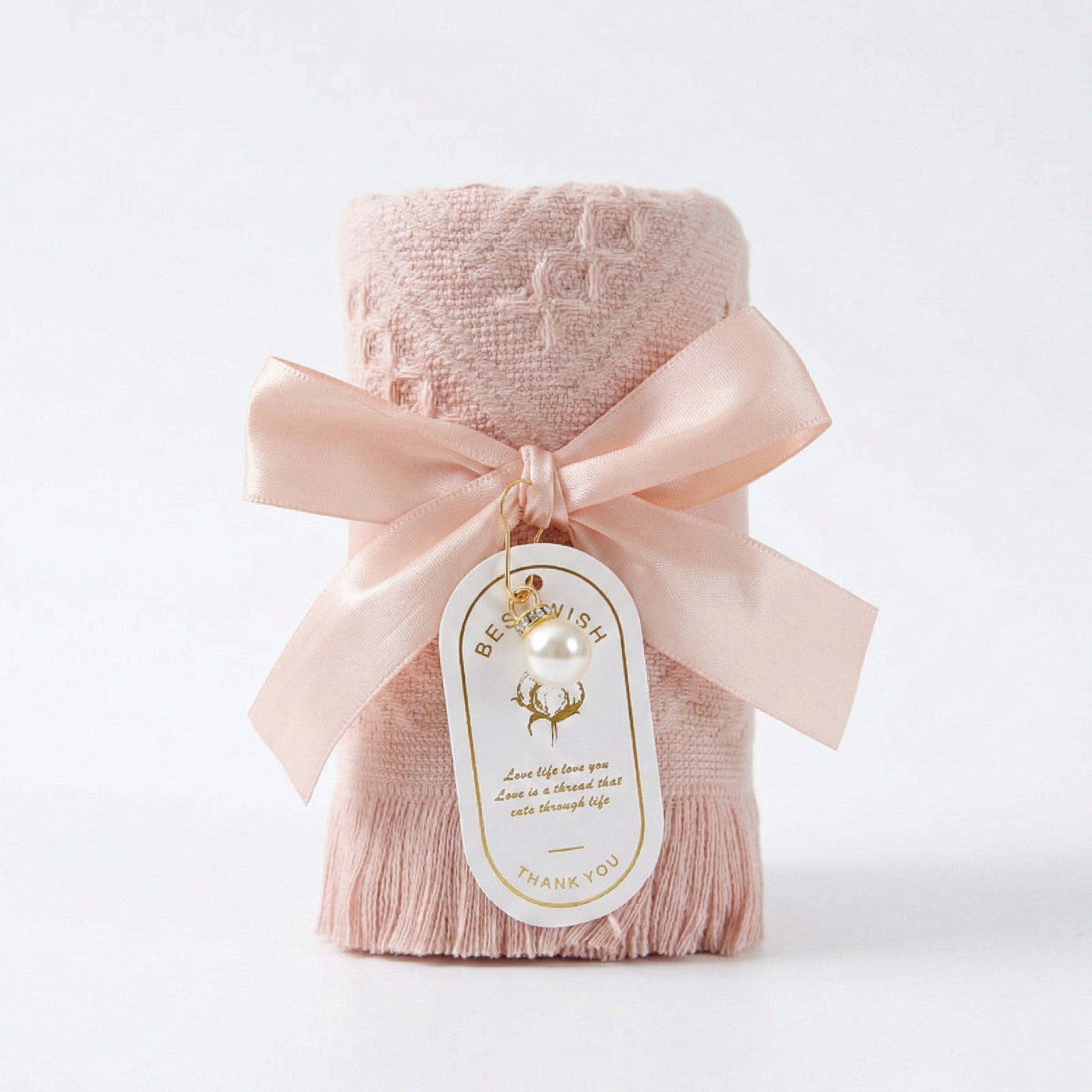 Anna-Kaci Textured Fringe Hand Towel 13x29 Inch Decorative Guest Towel Gift Ready