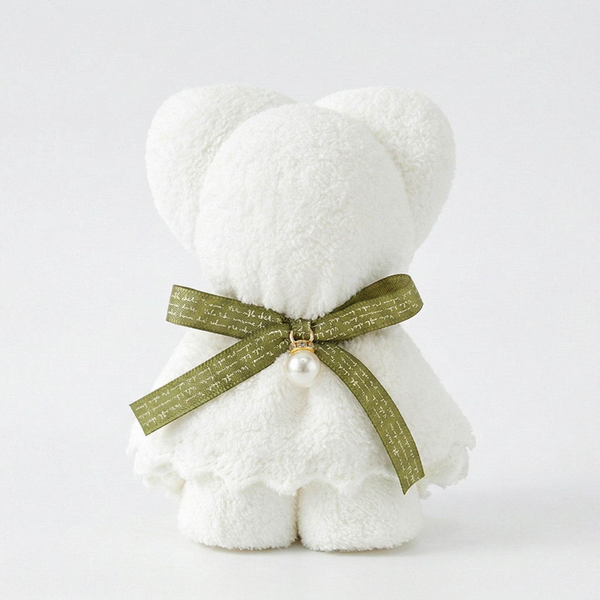 Anna-Kaci Bear Shaped Washcloth 11.8 Inch Soft Plush Face Towel Gift Ready Design