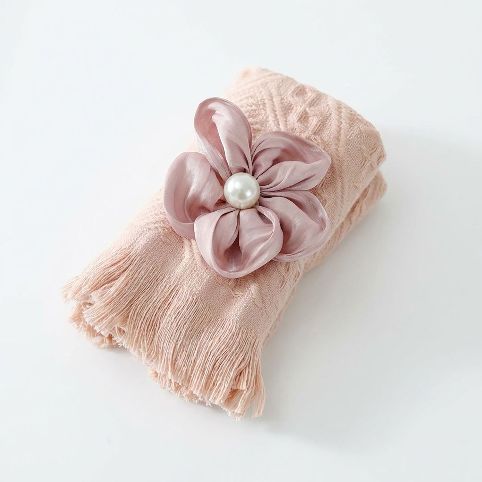 Anna-Kaci Soft Cotton Decorative Hand Towel with Fringe Edges Textured Pattern Bathroom Guest Towel