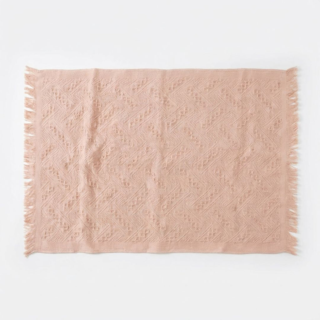 Anna-Kaci Soft Cotton Decorative Hand Towel with Fringe Edges Textured Pattern Bathroom Guest Towel