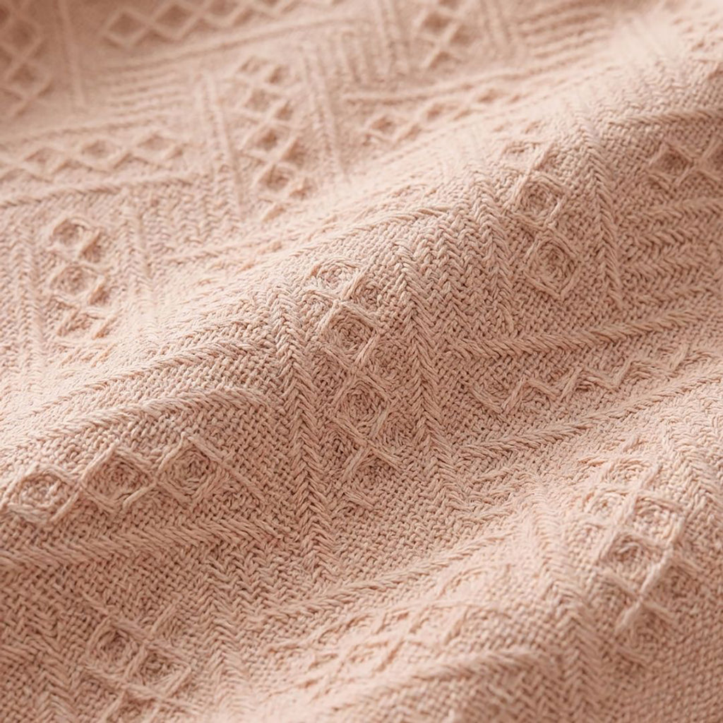 Anna-Kaci Soft Cotton Decorative Hand Towel with Fringe Edges Textured Pattern Bathroom Guest Towel