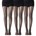 Anna-Kaci Women's 3-Pack Sheer Glossy Shine Tights with Ultra Smooth Stretch Knit Hosiery Pantyhose