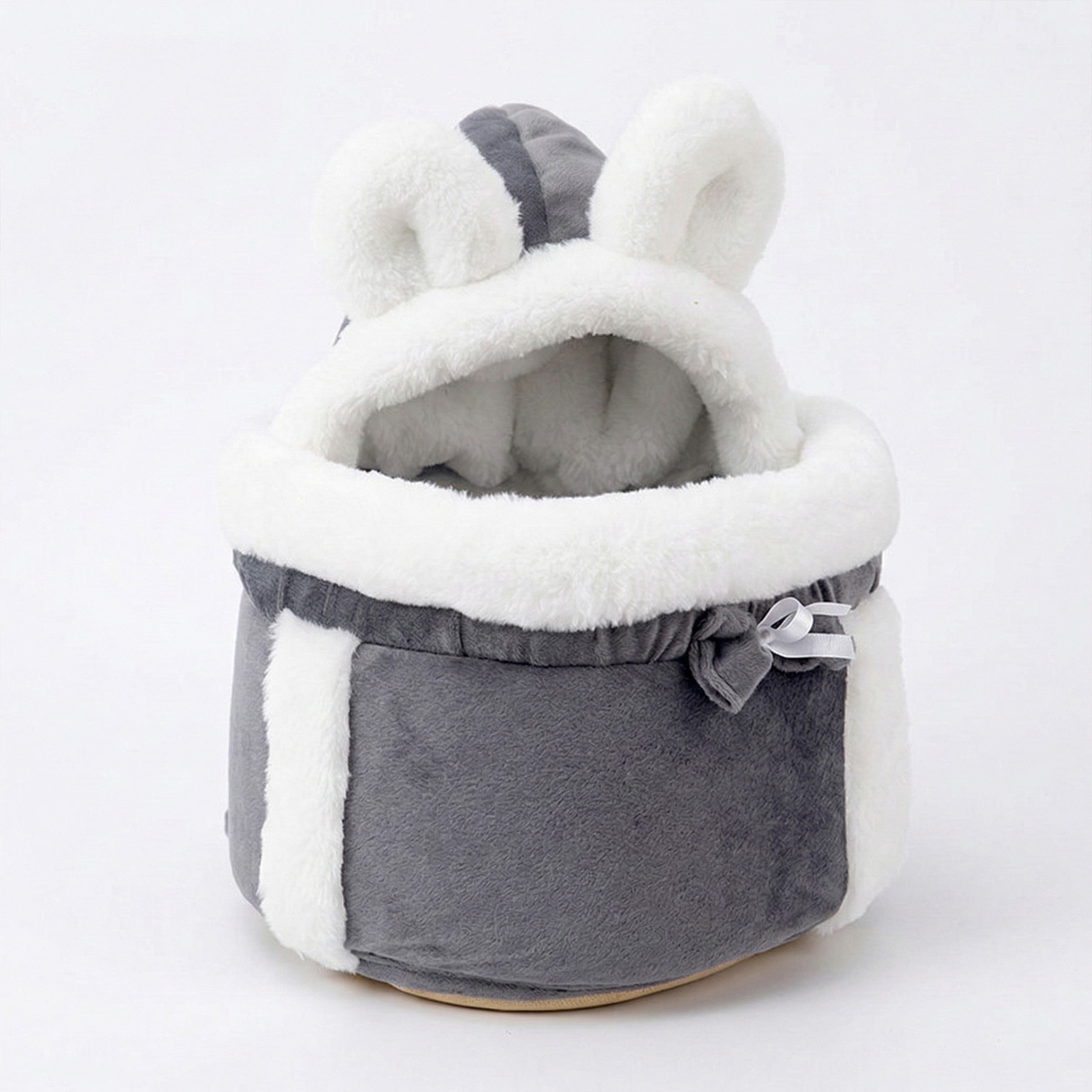 Anna-Kaci Cat Carrier Bag Soft Plush Rabbit Ear Pet Backpack Travel Carrier for Small Cats and Kittens