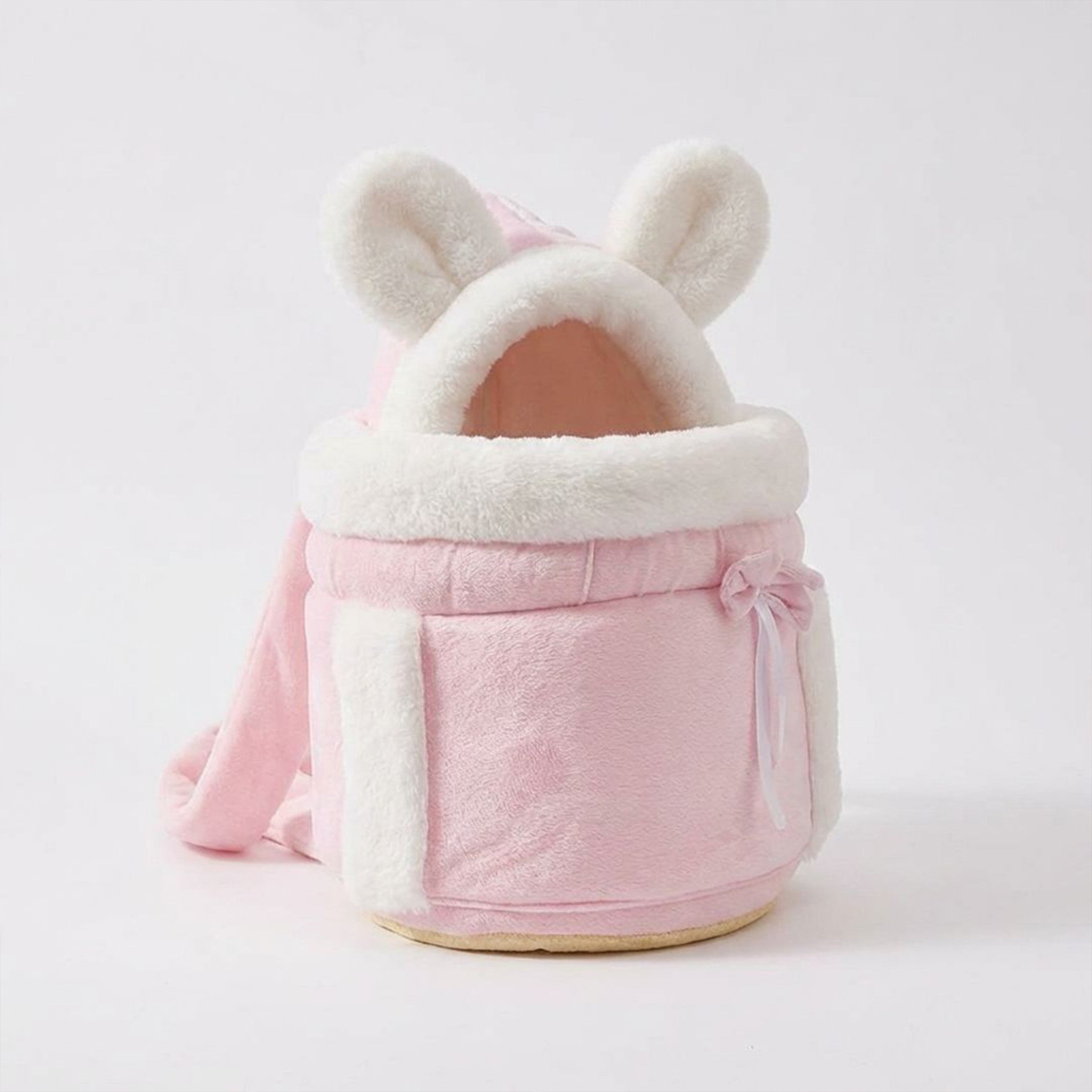 Anna-Kaci Cat Carrier Bag Soft Plush Rabbit Ear Pet Backpack Travel Carrier for Small Cats and Kittens